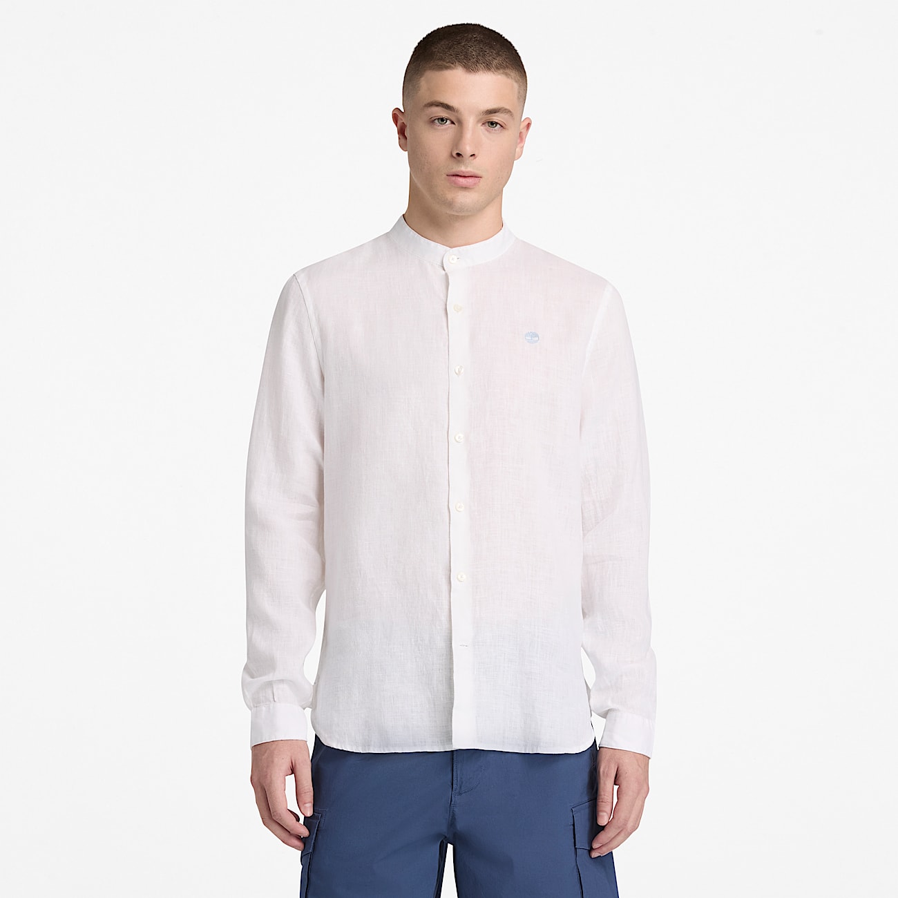 Mill Brook Leinenhemd fr Herren in Wei TBL Wei ALT1