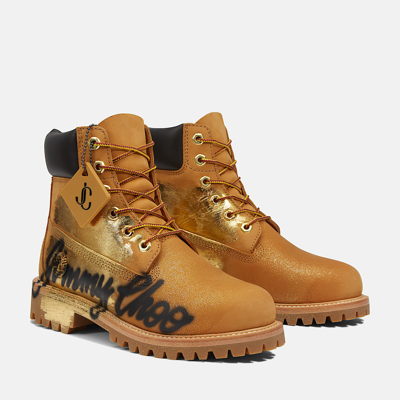Stivale Verniciato a Spruzzo Jimmy Choo x Timberland® da Donna in giallo - 5