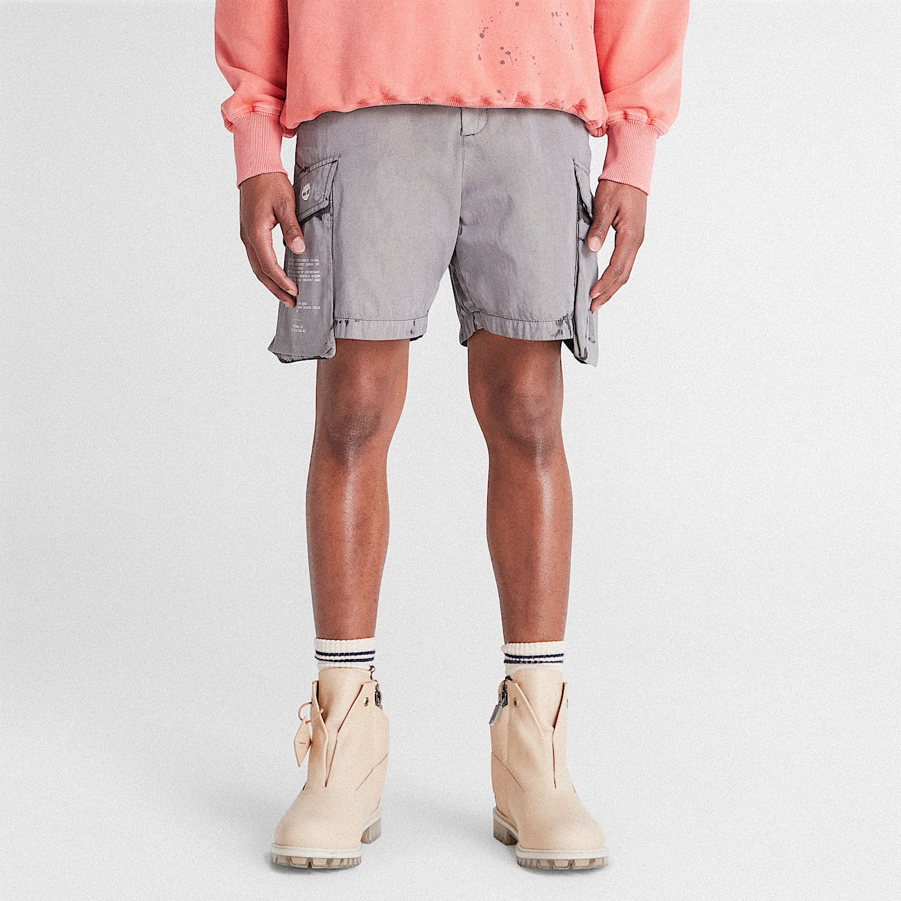 Shorts Cargo Timberland® x A-COLD-WALL* Future73 Unisex in grigio scuro - 3