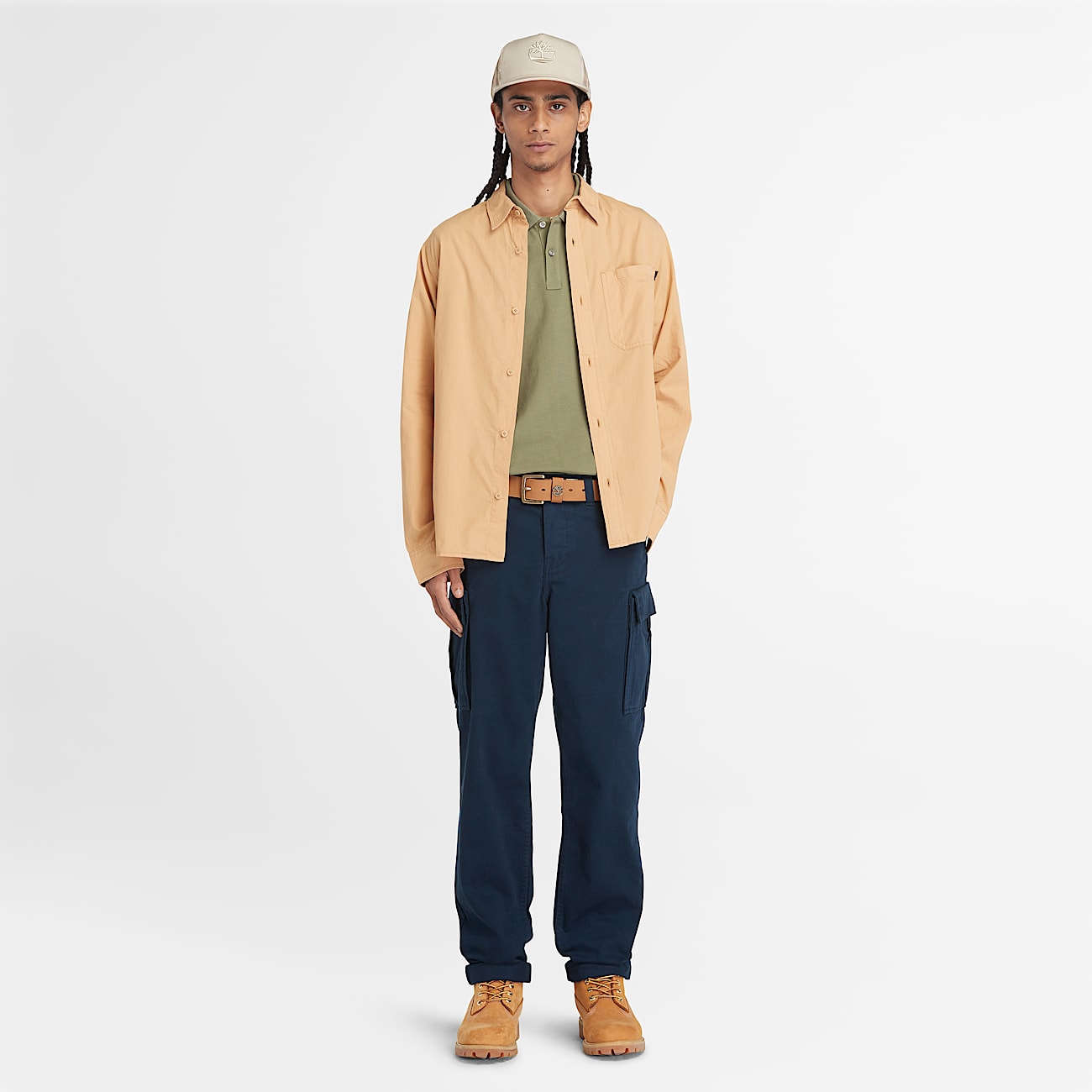Pantaloni Cargo in Twill Brookline da Uomo in blu scuro - 2