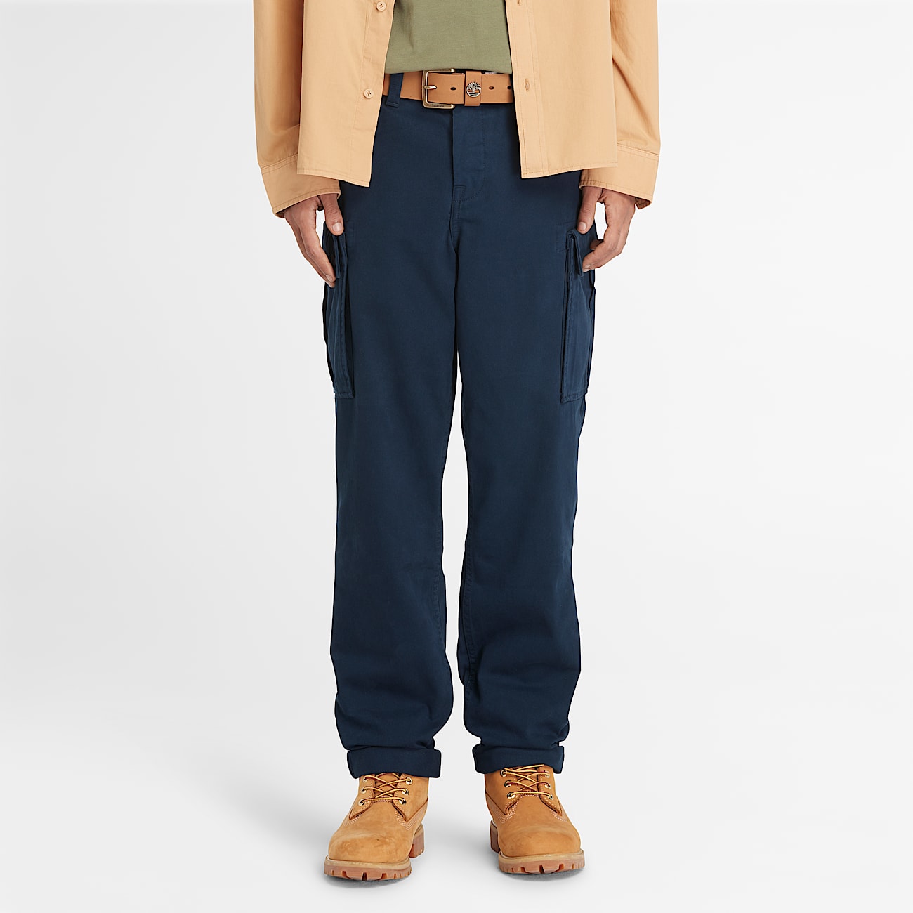 Pantaloni Cargo in Twill Brookline da Uomo in blu scuro - 1