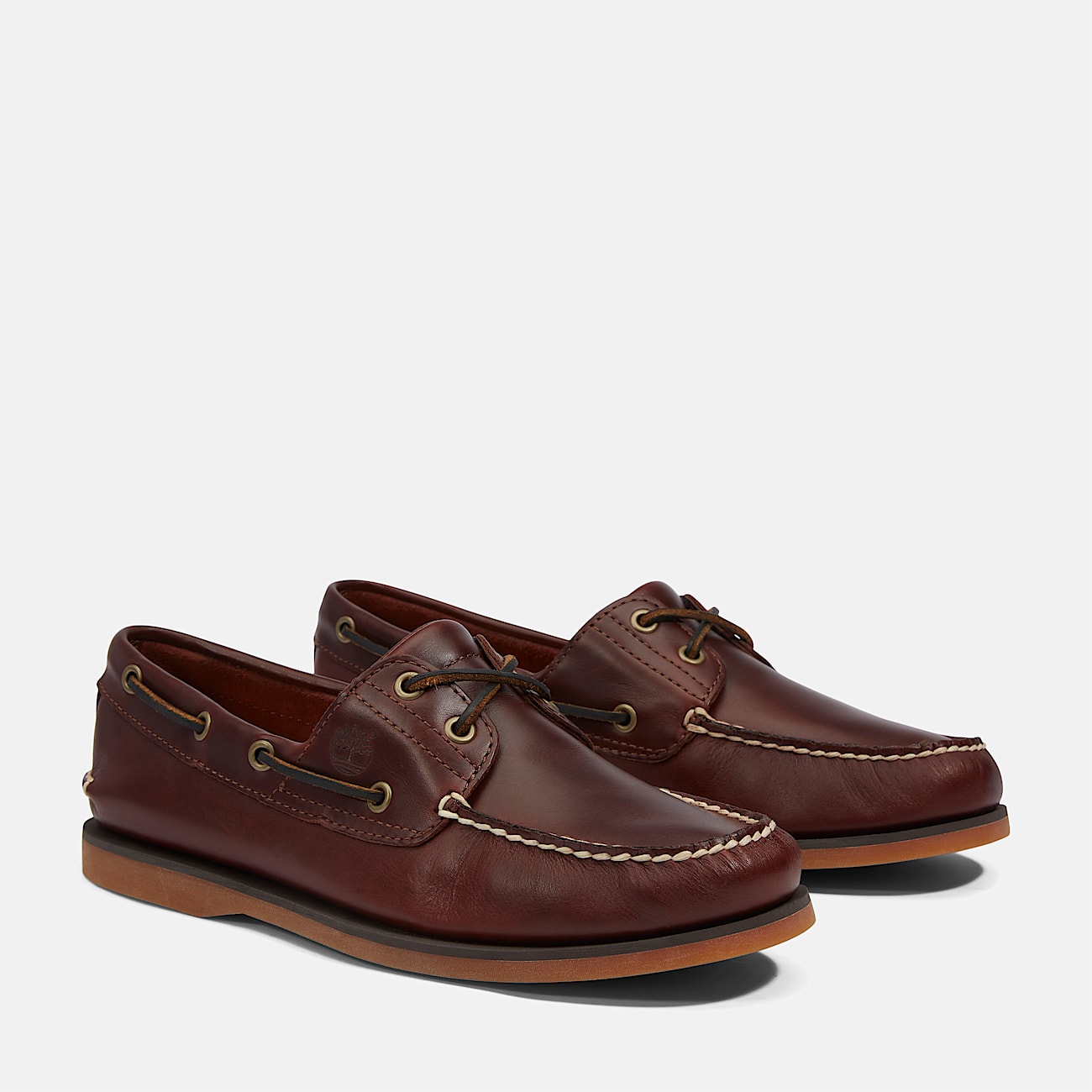 Classic 2-Eye Boat Shoe for Men in Brown - 4