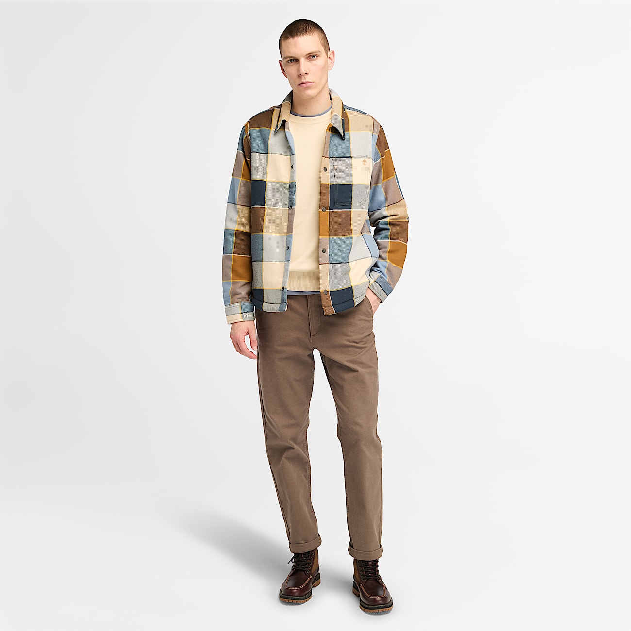 Williams River Cotton Jumper for Men in Beige TBL Beige ALT1