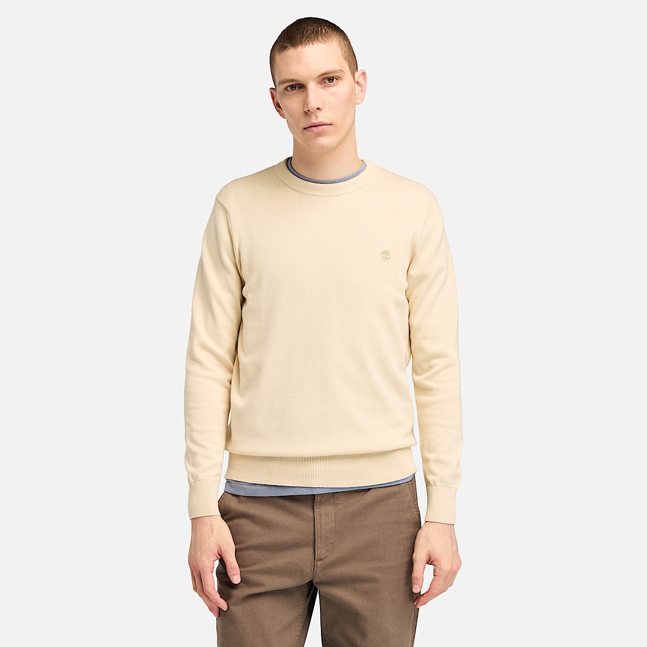 Williams River Cotton Jumper for Men in Beige TBL Beige HERO