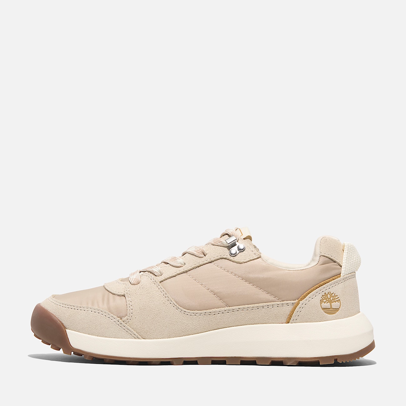 Retro Swift Lace-up Low Trainer for Women in Beige - 8