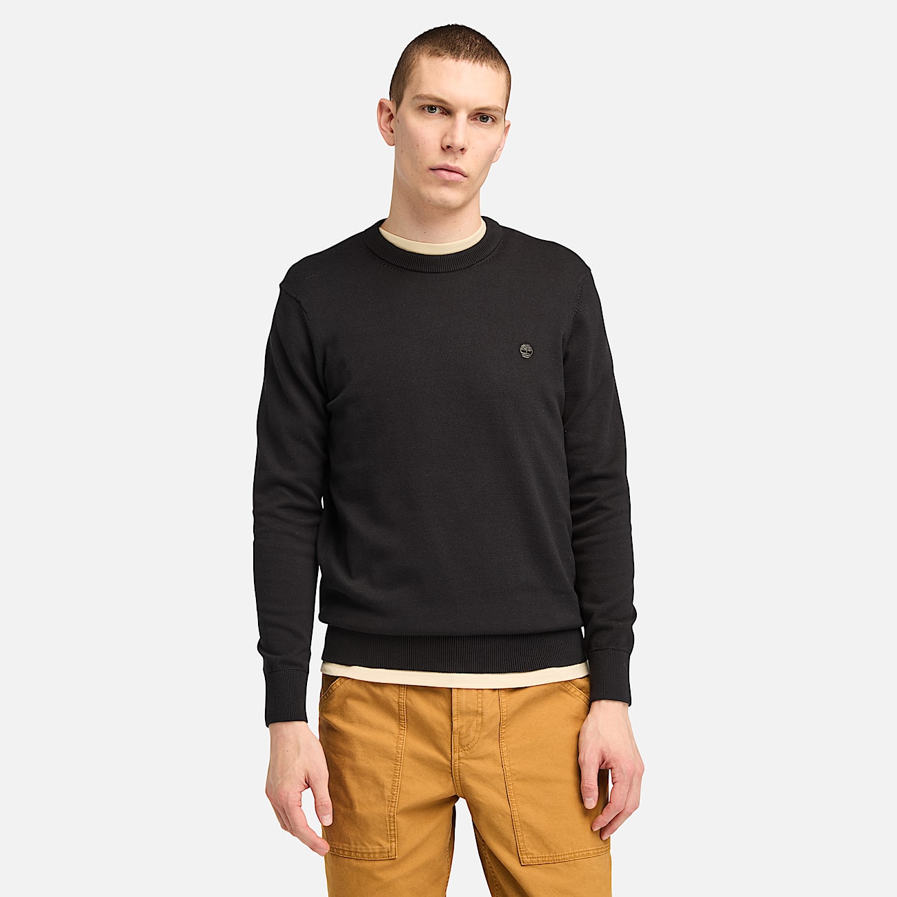 Williams River Cotton Jumper for Men in Black TBL Black HERO