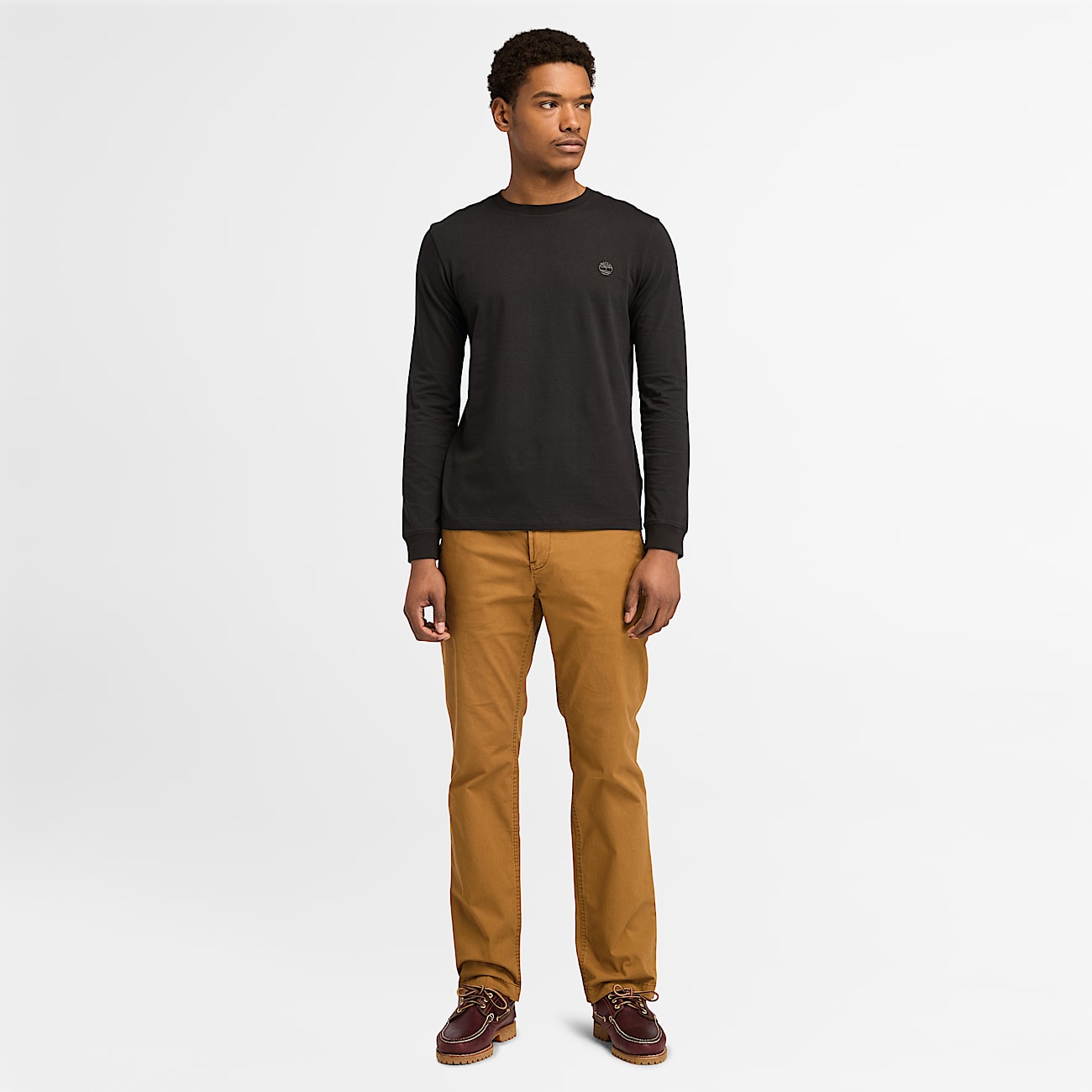 Dunstan River LongSleeve TShirt for Men in Black TBL Black ALT1