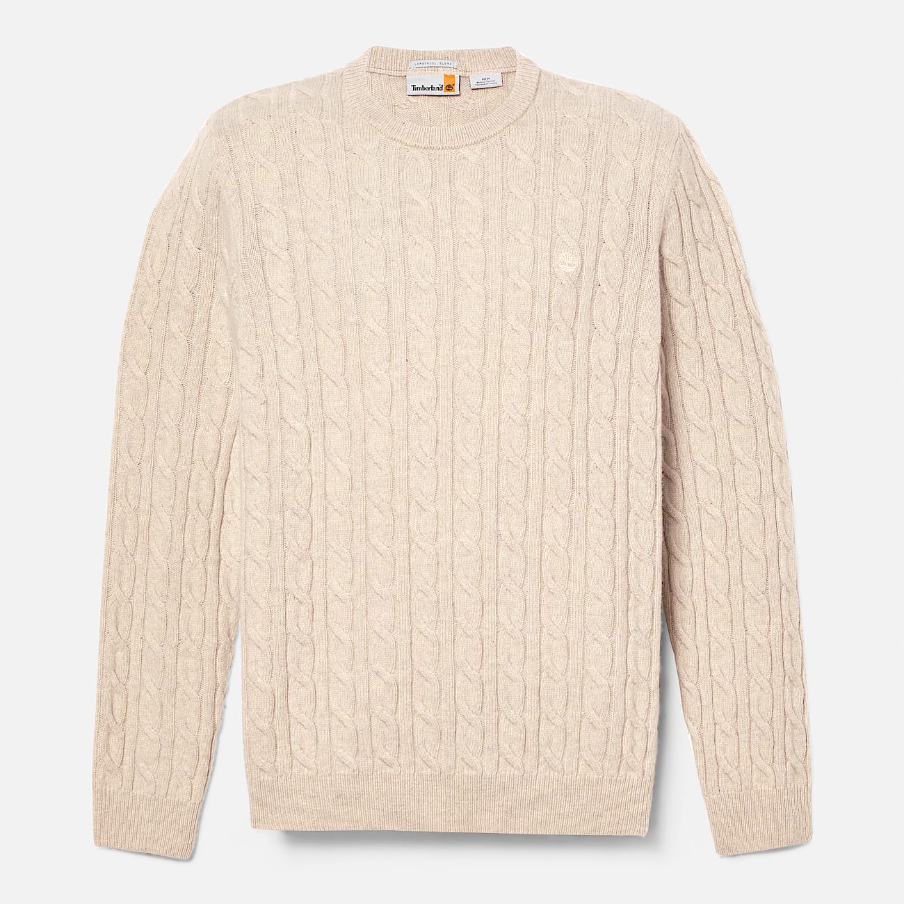 Phillips Brook Crewneck Cableknit Jumper for Men in Beige TBL Beige ALT10