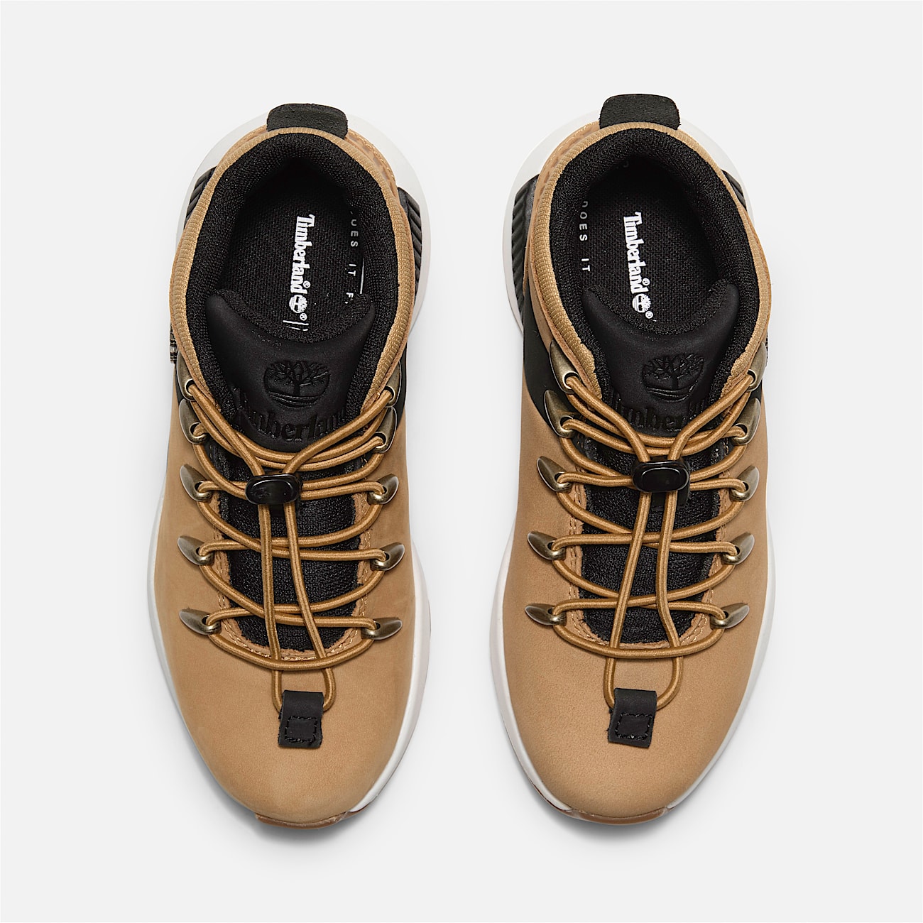 Halbhoher Sprint Trekker Bungee Sneaker für Jugendliche in Gelb/Schwarz - 2