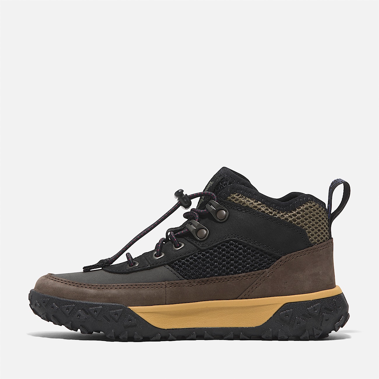 GreenStride™ Motion 6 Mid Bungee Trainer for Youth in Black/Brown - 6