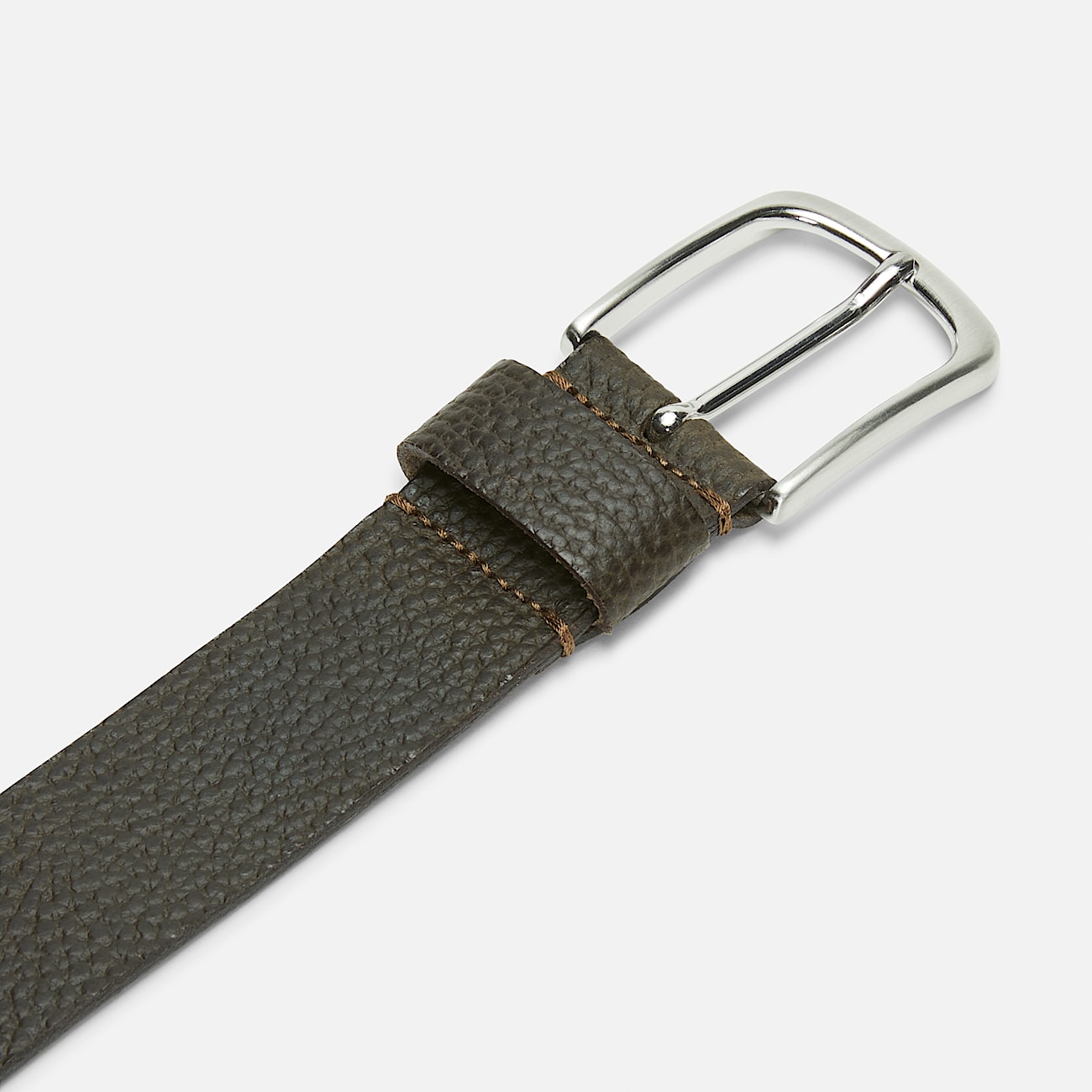 Canyon Lake Embossed Leather Belt in Dark Brown TBL Brown ALT1