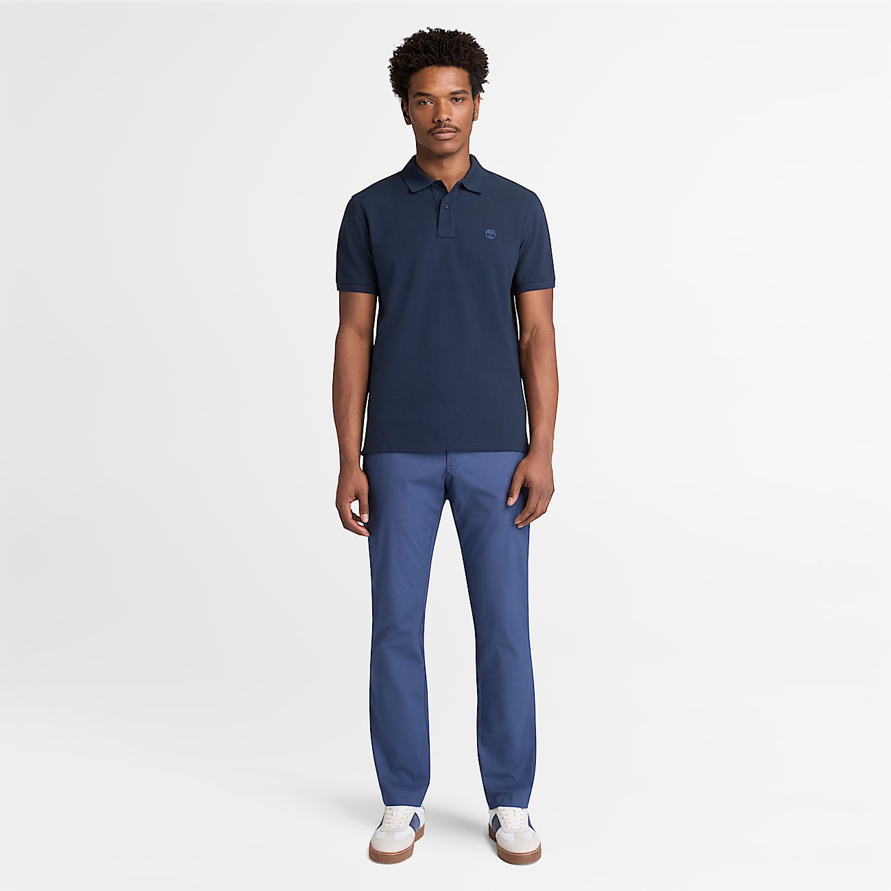 Millers River Short-Sleeve Pique Polo Shirt for Men in Dark Blue - 3