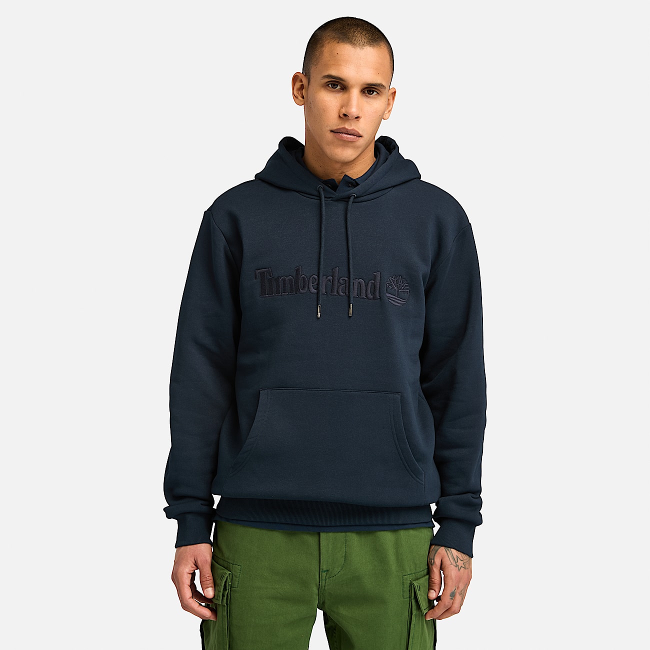 Sweat à capuche Hampthon pour homme en bleu foncé - 1