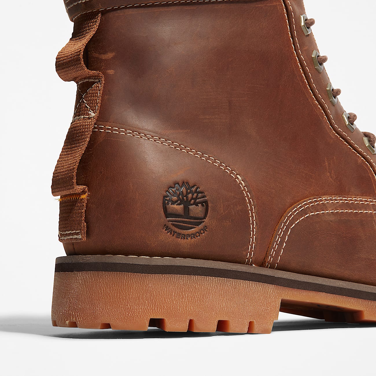 Rugged Waterproof Boot for Men in Light Brown - 7