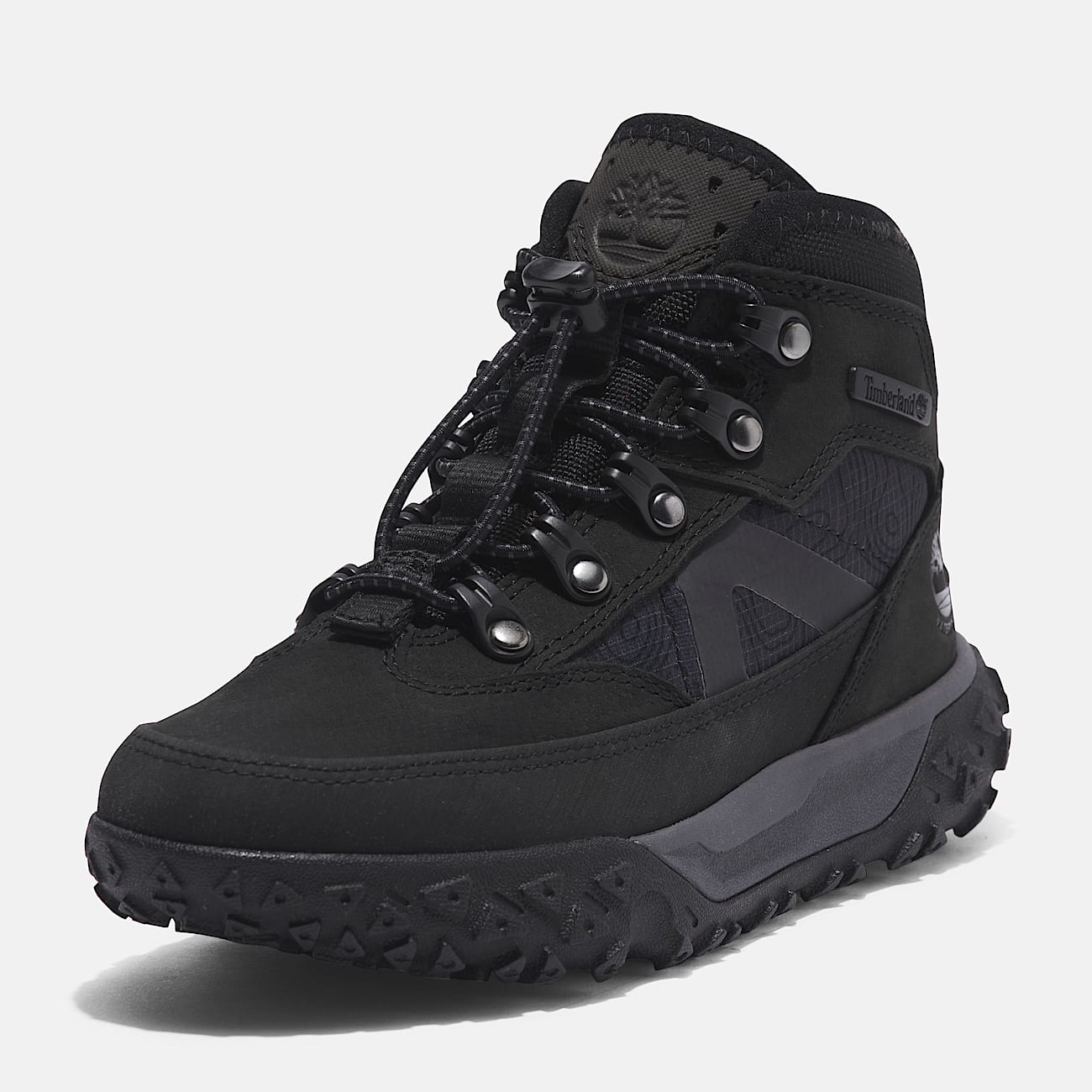 Halbhoher wasserdichter GreenStride Motion 6 Sneaker fr Kinder in Schwarz TBL Schwarz ALT9