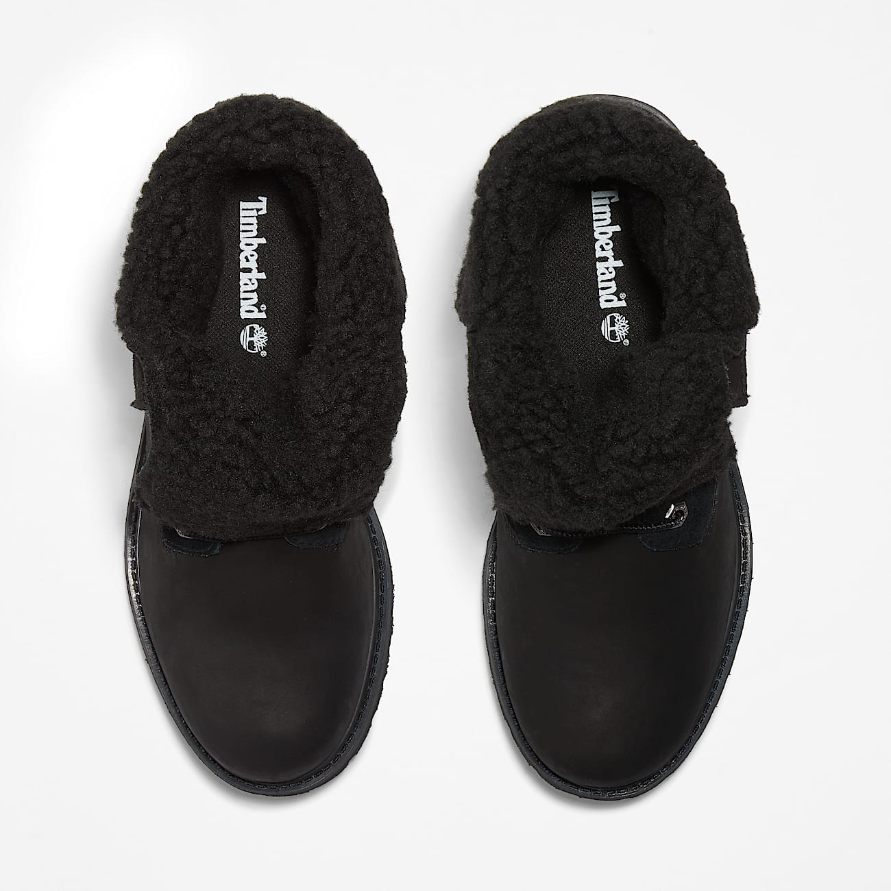 Timberland WarmLined Waterproof RollTop Boot for Women in Black TBL Black ALT2