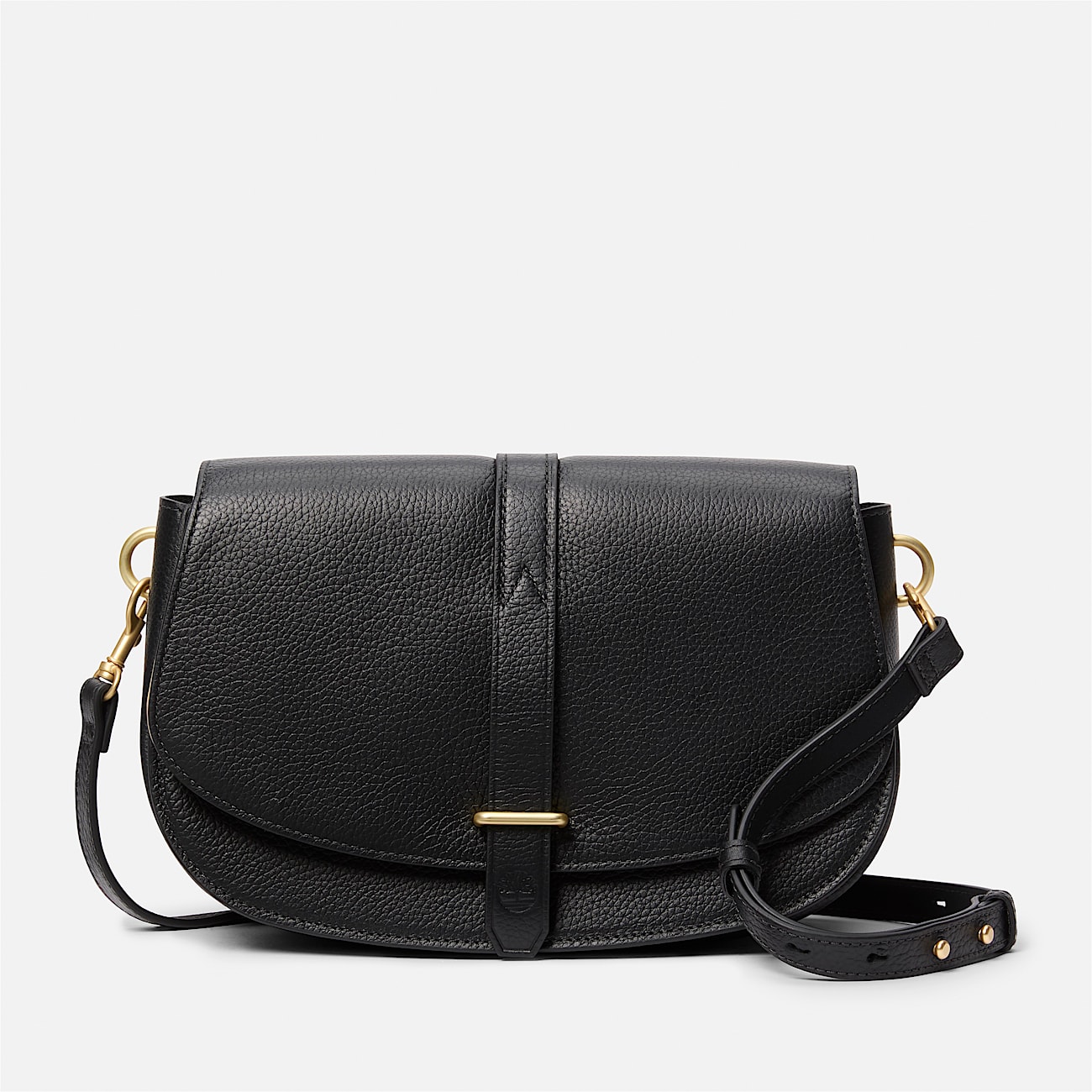 Tuckerman Leather Flap Cross Body Bag in Black TBL Black HERO