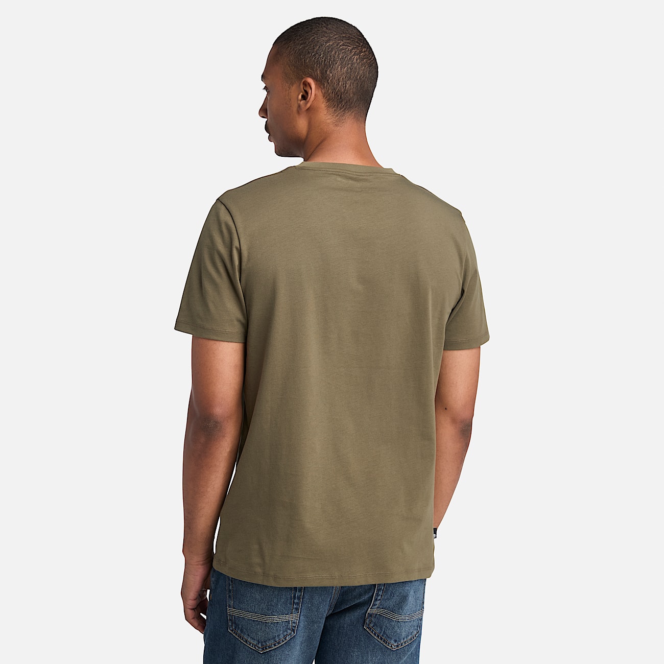 Kennebec River Linear Logo Short Sleeve T-Shirt for Men in Green - 4
