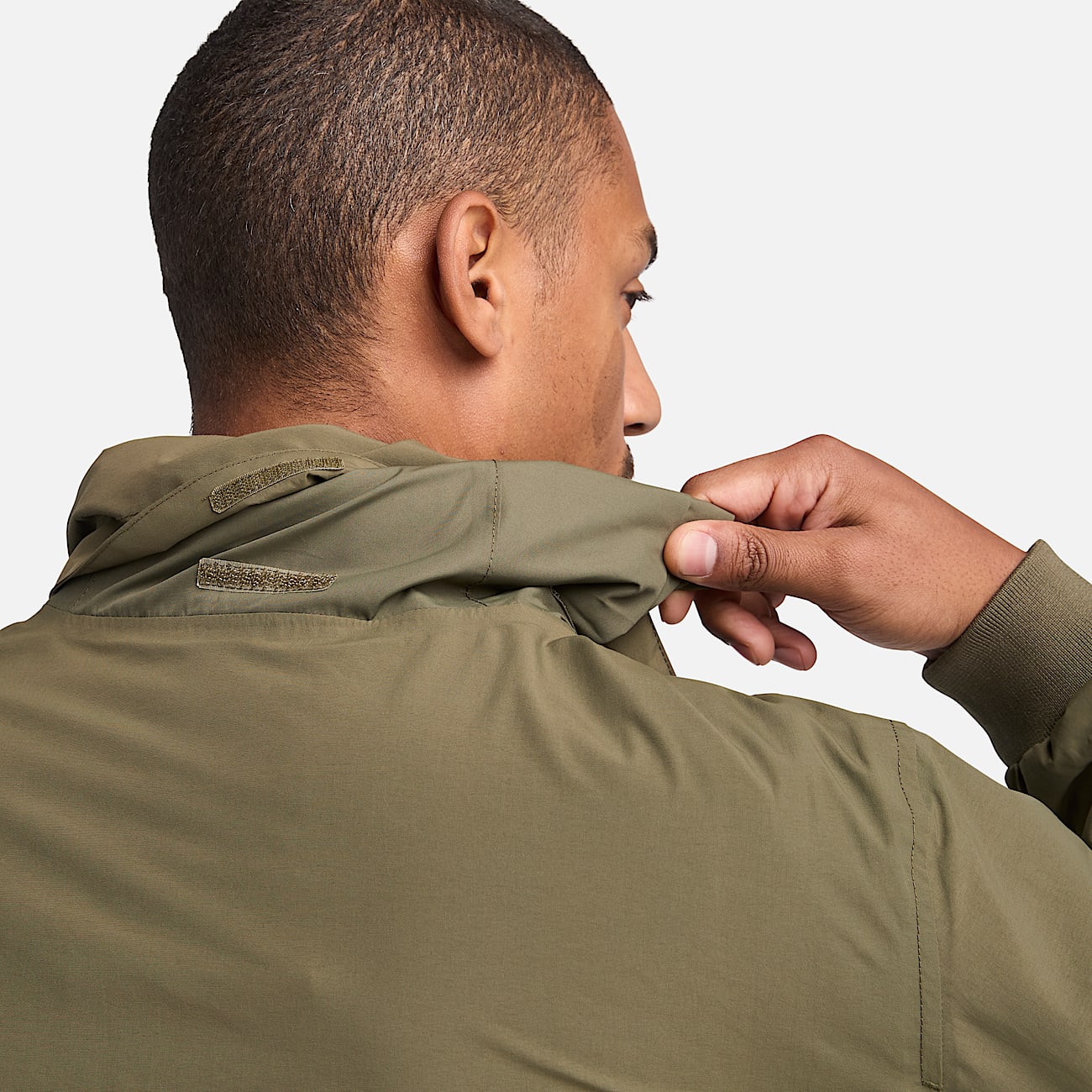 Blouson bomber imperméable pour homme en vert - 4