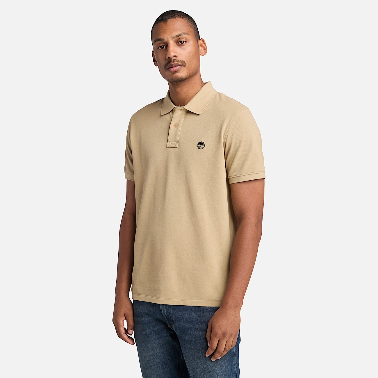 Polo in Piqué Millers River da Uomo in beige - 1