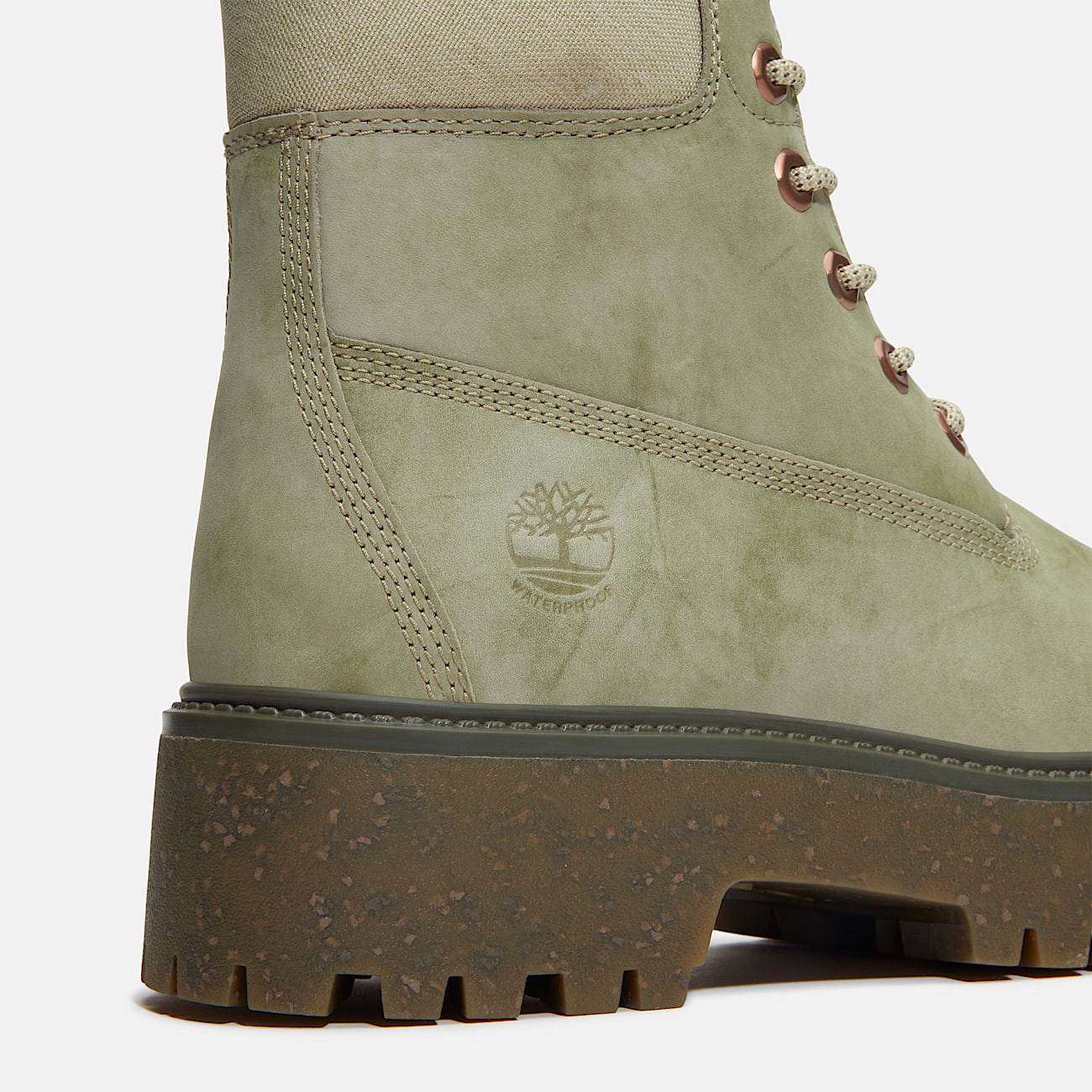 6-inch Boot compensée imperméable Stone Street pour femme en vert clair - 7