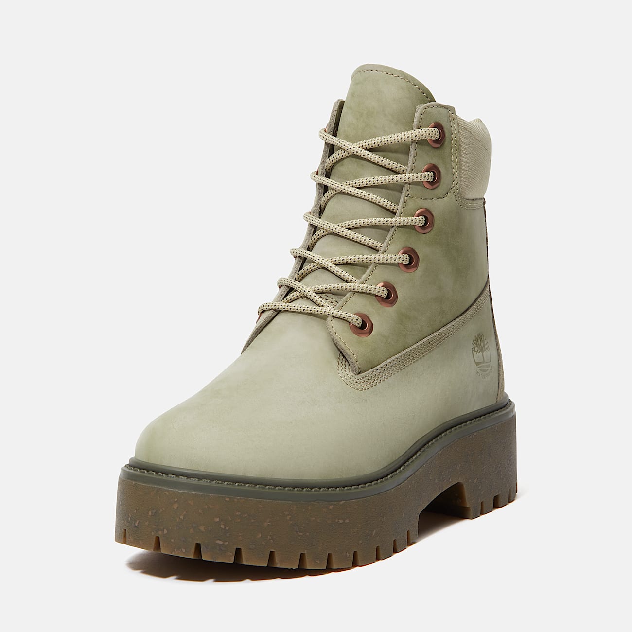 6-inch Boot compensée imperméable Stone Street pour femme en vert clair - 9