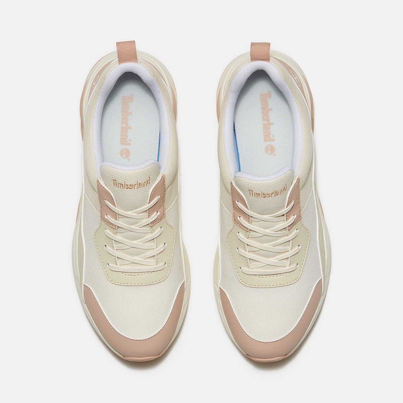 Delphiville Lage Vetersneaker voor dames in lichtbeige TBL beige ALT2
