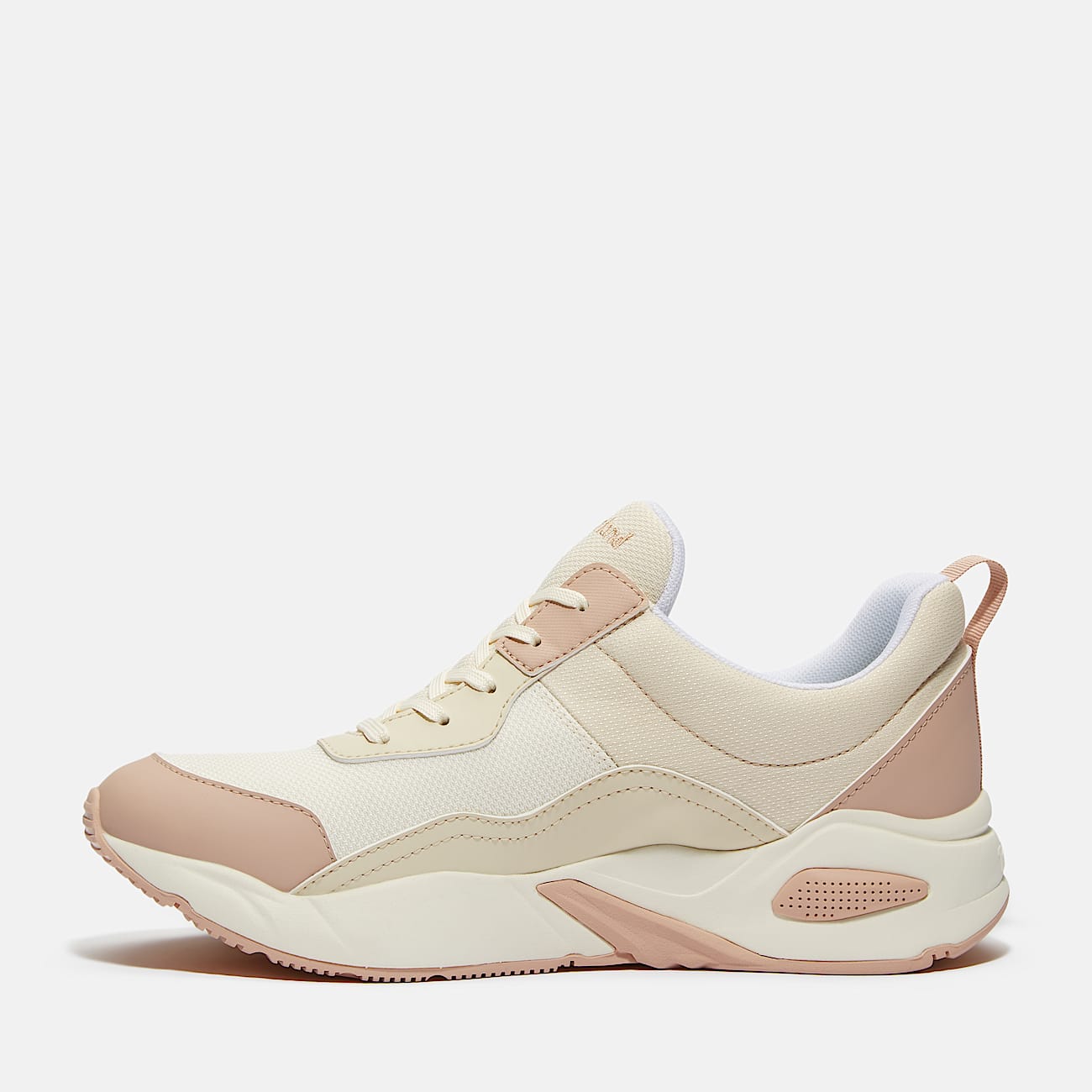 Delphiville Lage Vetersneaker voor dames in lichtbeige TBL beige ALT6