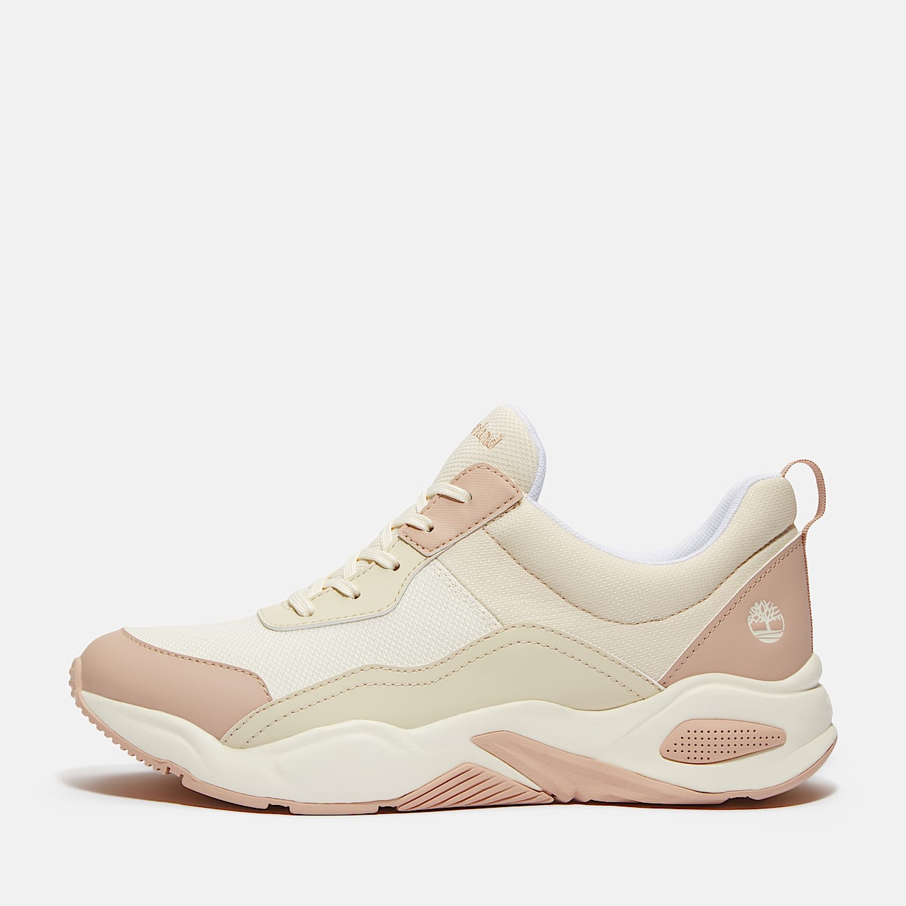 Delphiville Lage Vetersneaker voor dames in lichtbeige TBL beige ALT8