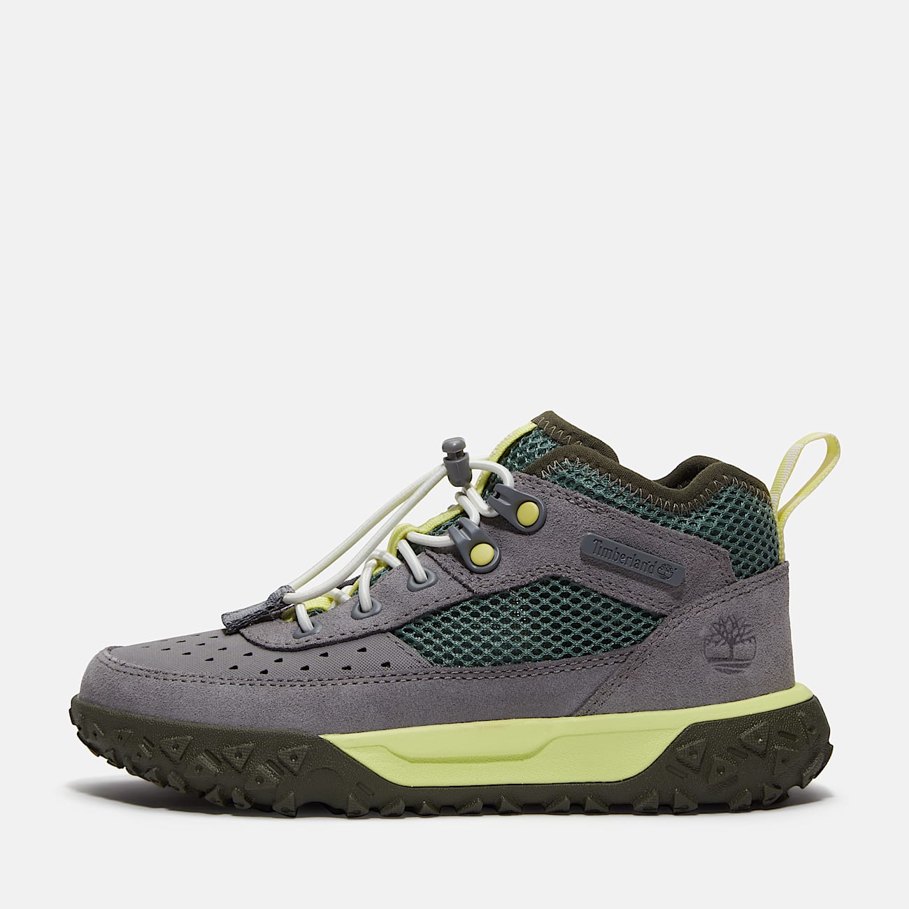 GreenStride™ Motion 6 Mid Lace-Up Trainer for Youth in Grey - 8