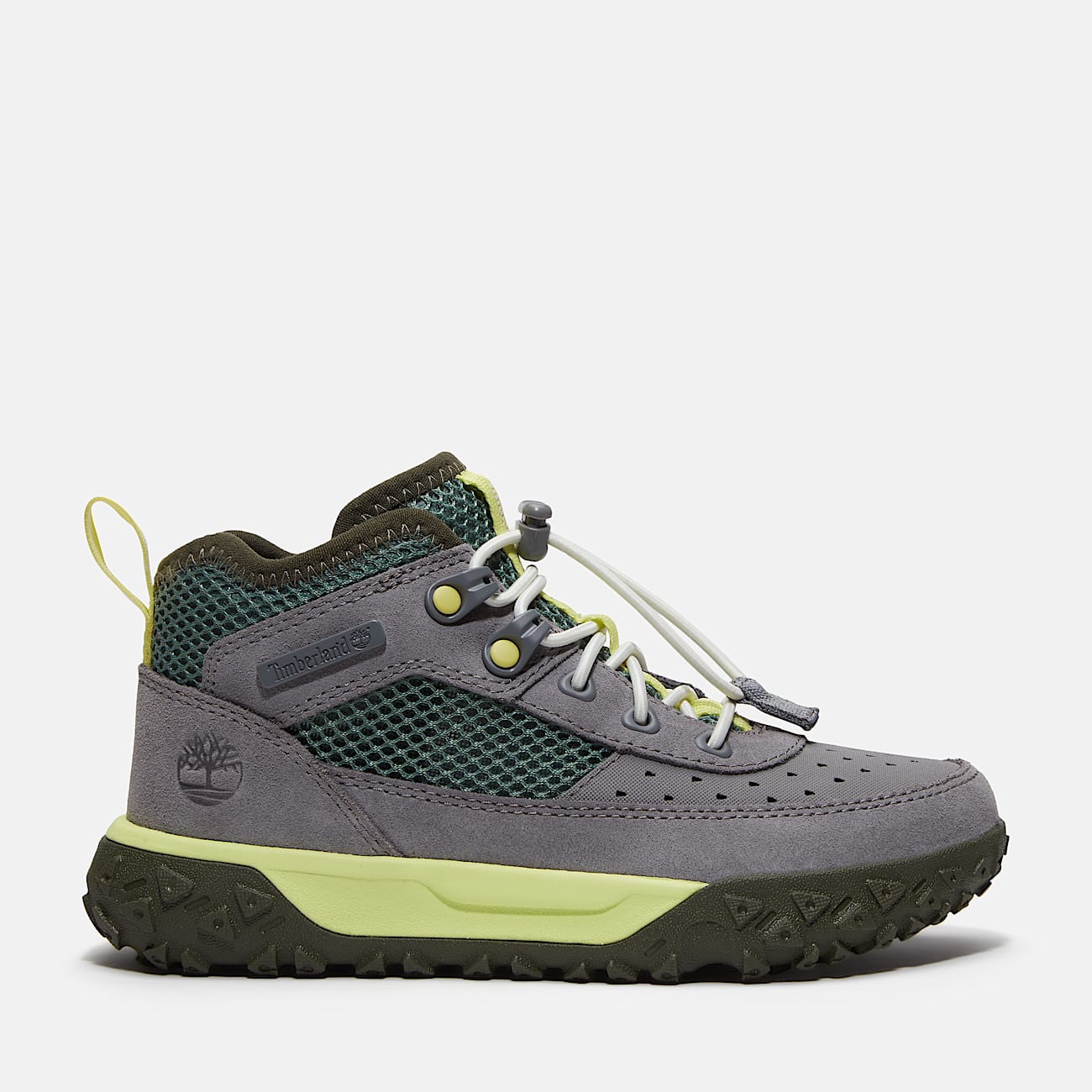 GreenStride™ Motion 6 Mid Lace-Up Trainer for Youth in Grey - 1