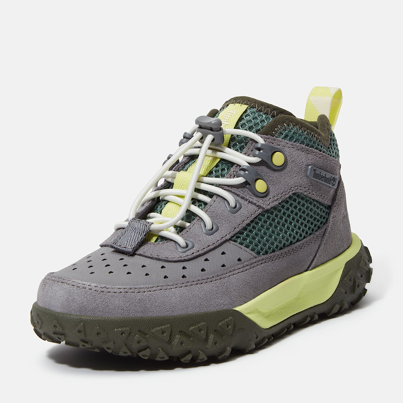 GreenStride™ Motion 6 Mid Lace-Up Trainer for Youth in Grey - 9