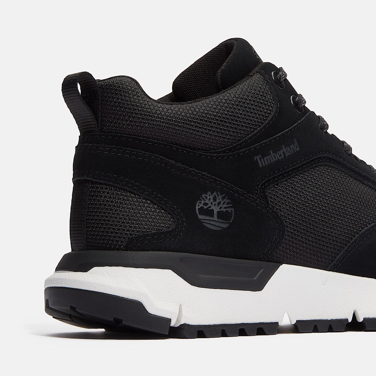 Voyager Park Halfhoge Vetersneaker voor heren in zwart/wit - 6