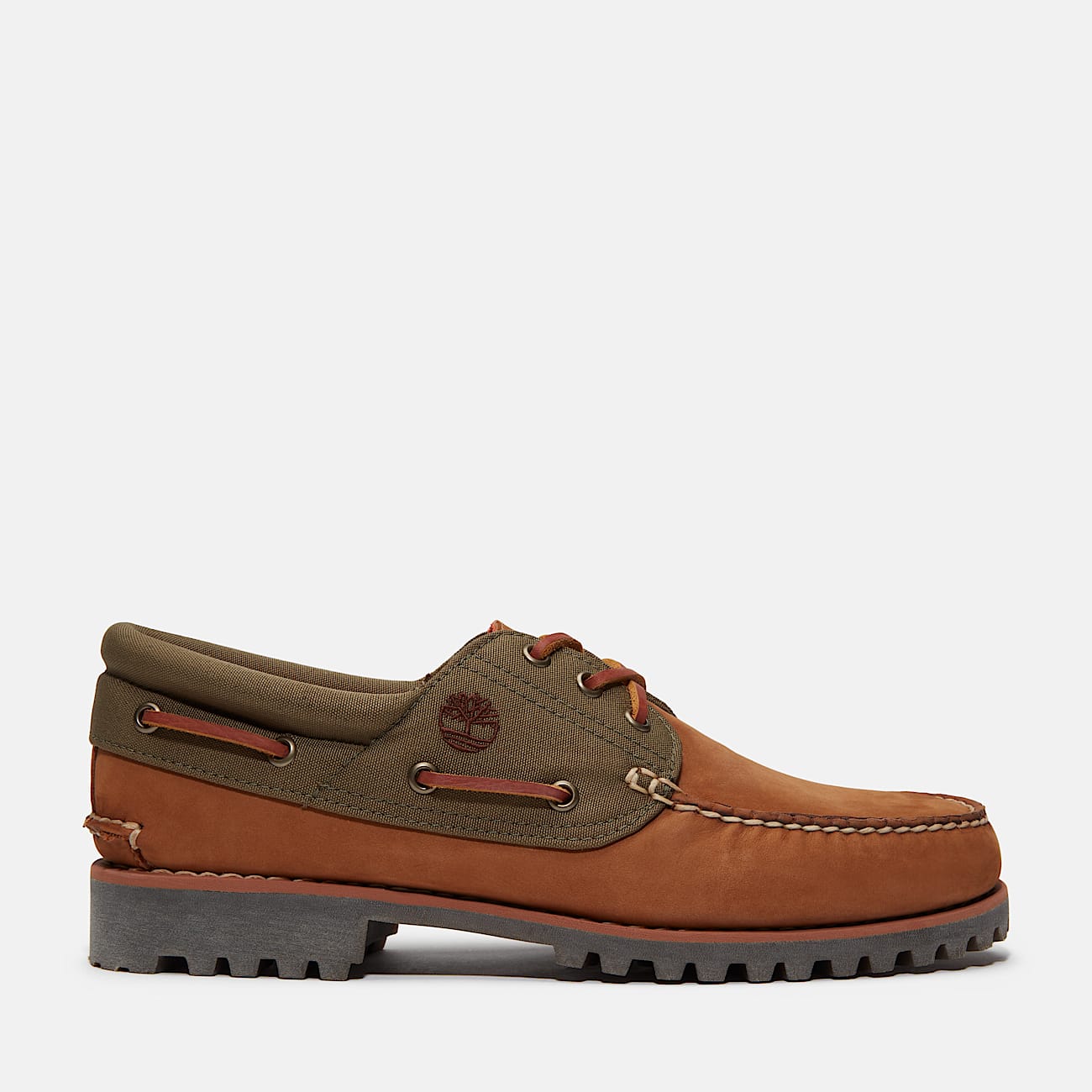 Timberland® Authentic Handgenaaide 3-Eye Bootschoen voor heren in bruin - 1