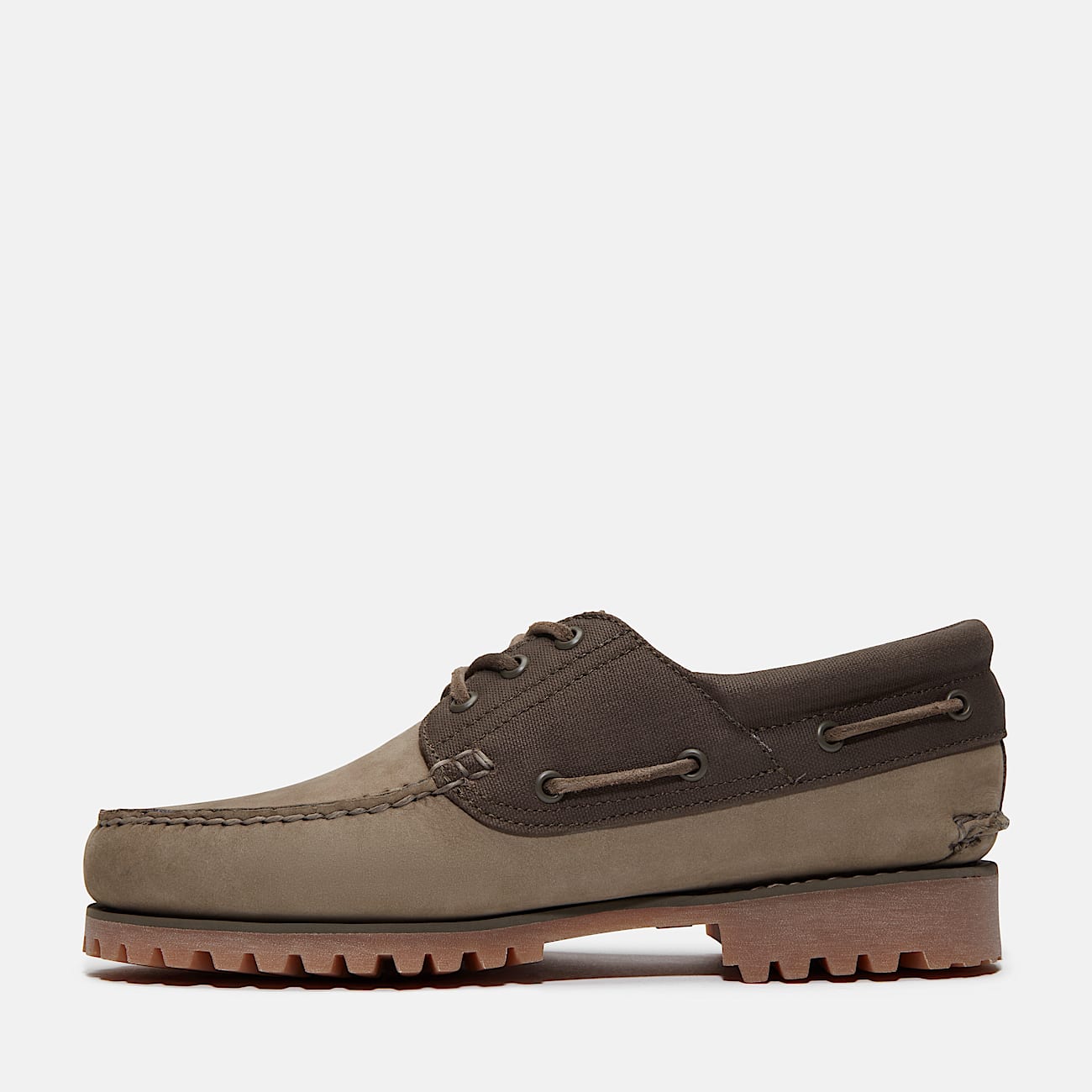 Timberland® Authentic Handsewn 3-Eye Boat Shoe for Men in Green - 6