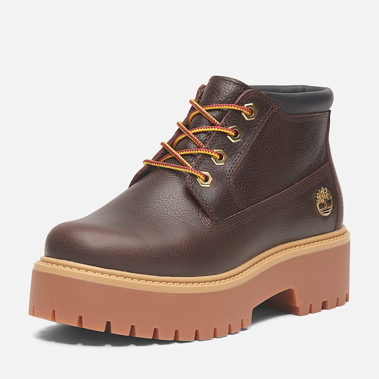 Stone Street Espresso Platform Waterproof Chukka Boot for Women in Dark Brown/Black - 9