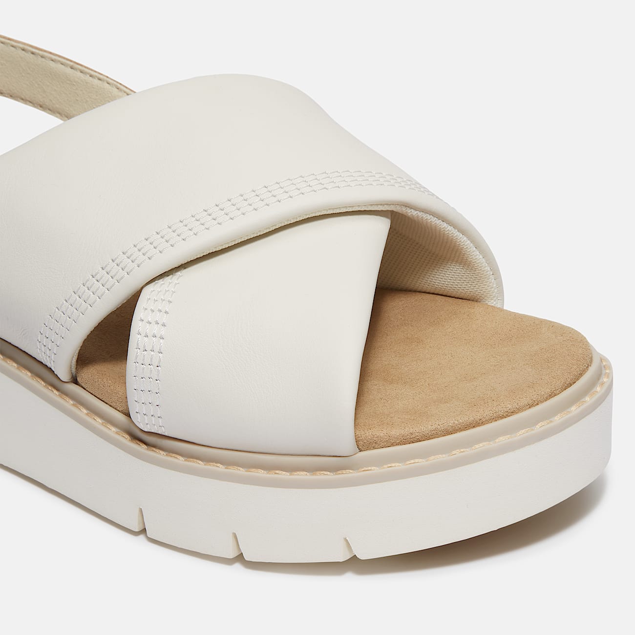 Sandale Safari Dawn à bride arrière pour femme en blanc - 7