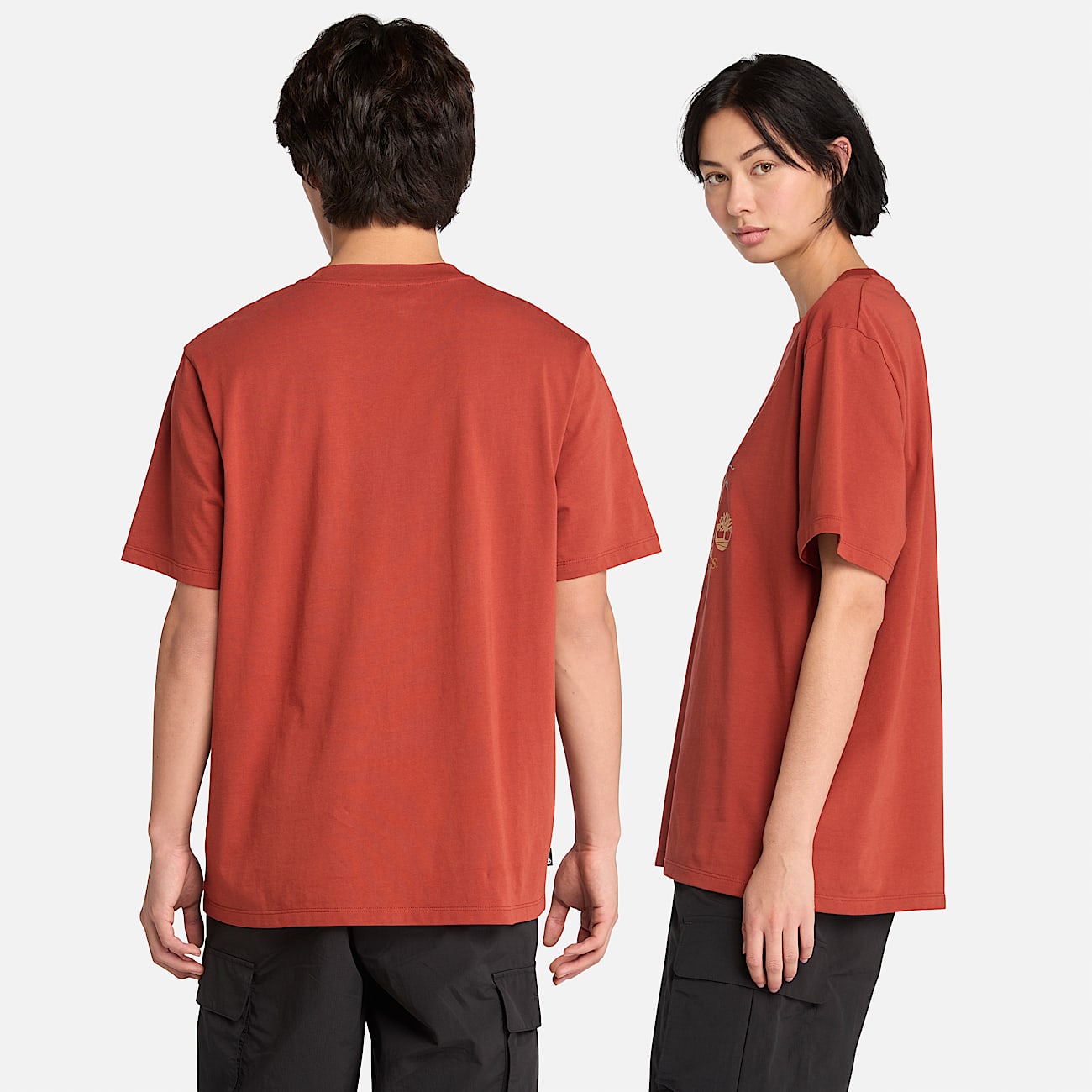 T-shirt con Grafica di Stivale sul Davanti All Gender in rosso - 2
