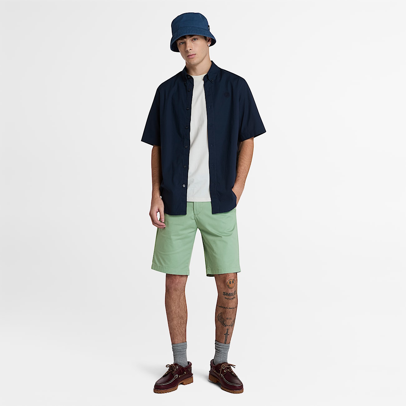 Shorts Chino in Twill Claremont da Uomo in verde chiaro - 2