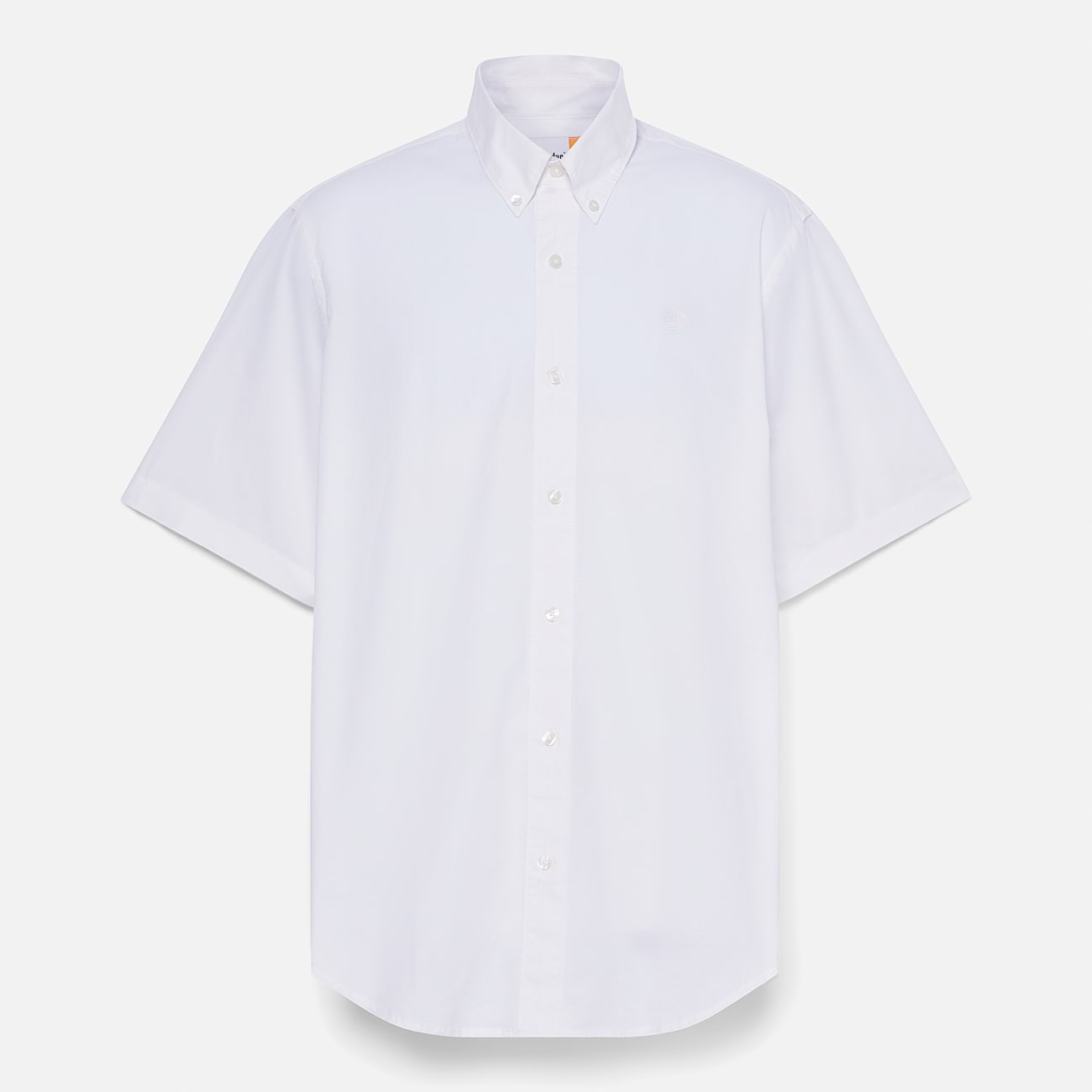 Camicia a Maniche Corte in Popeline Elasticizzato da Uomo in bianco - 1