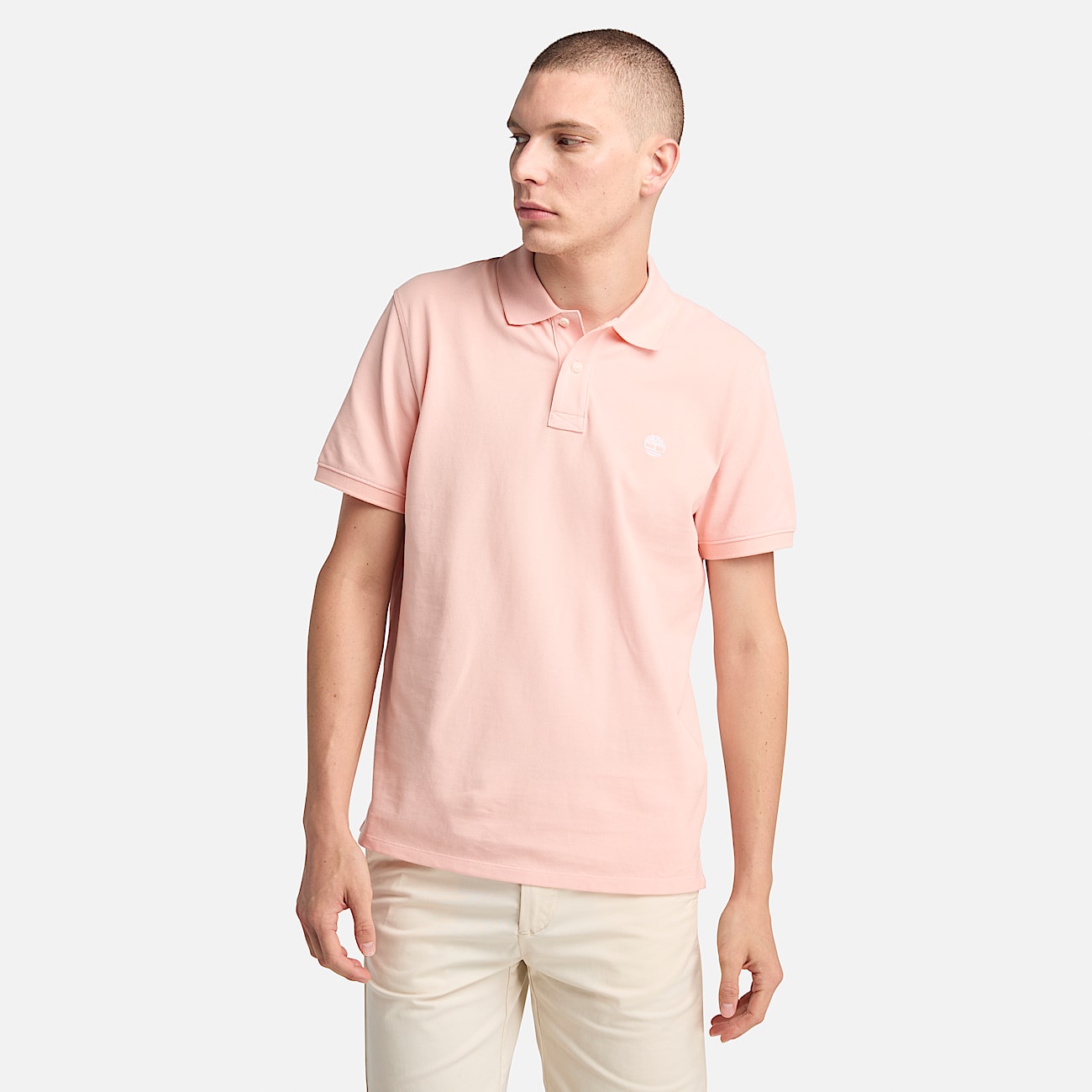 Polo in Piqué Millers River da Uomo in rosa chiaro - 1
