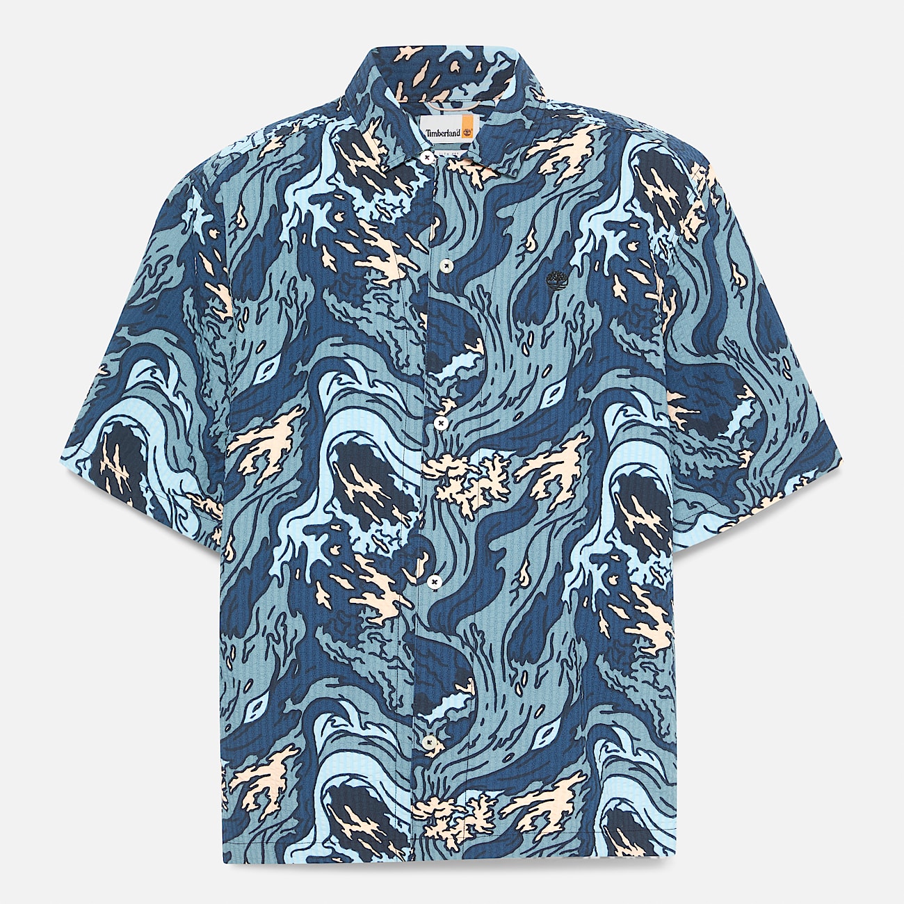 Seersucker Graphic Resort Shirt for Men in Multicolour - 6