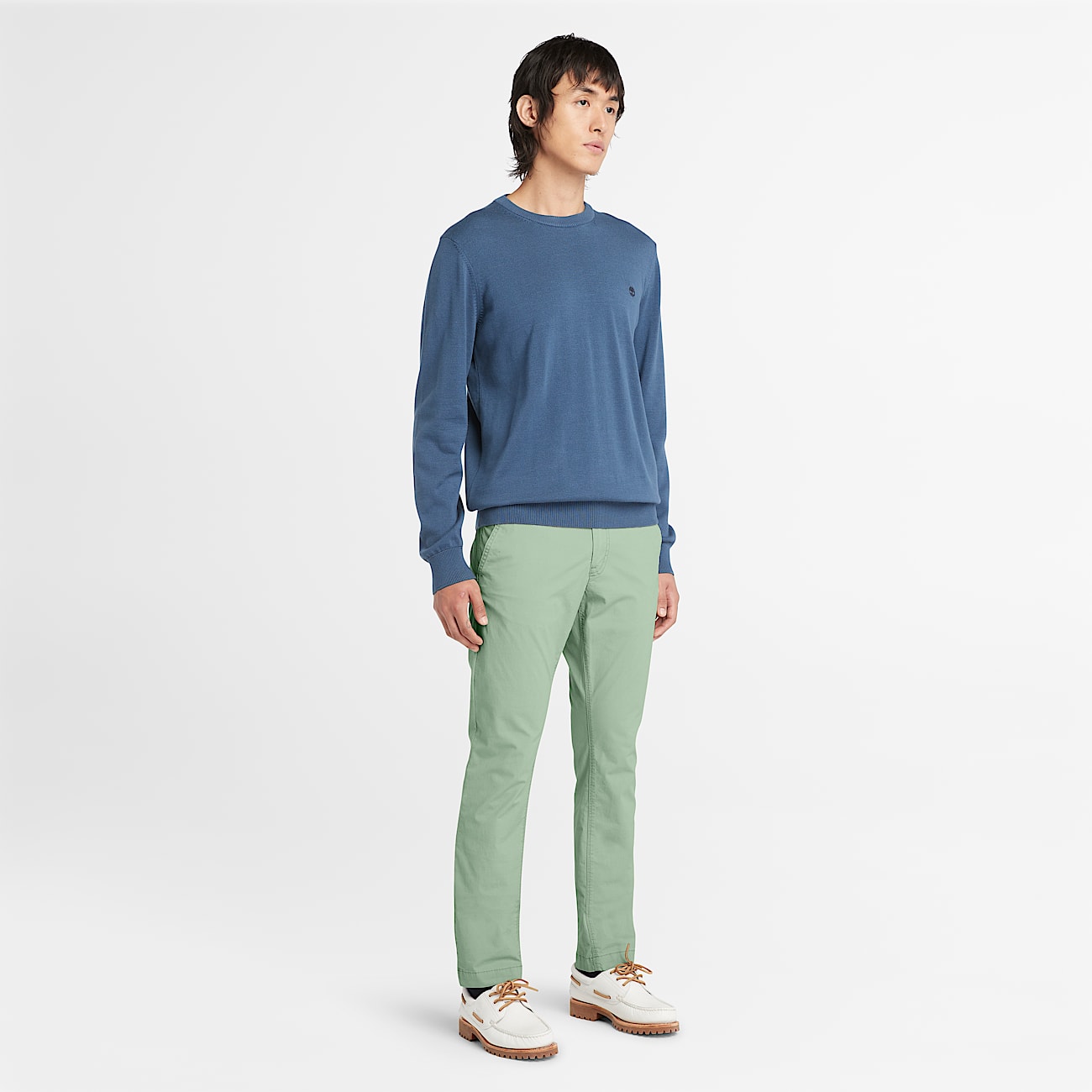 Pantaloni Chino in Popeline Claremont da Uomo in verde - 2