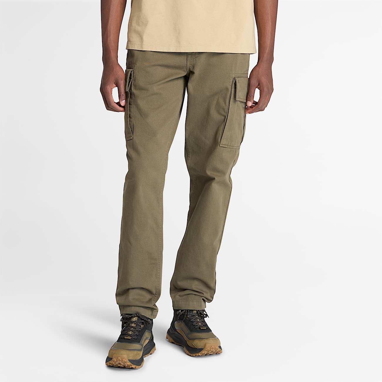 Pantaloni Cargo in Twill Brookline da Uomo in verde - 1
