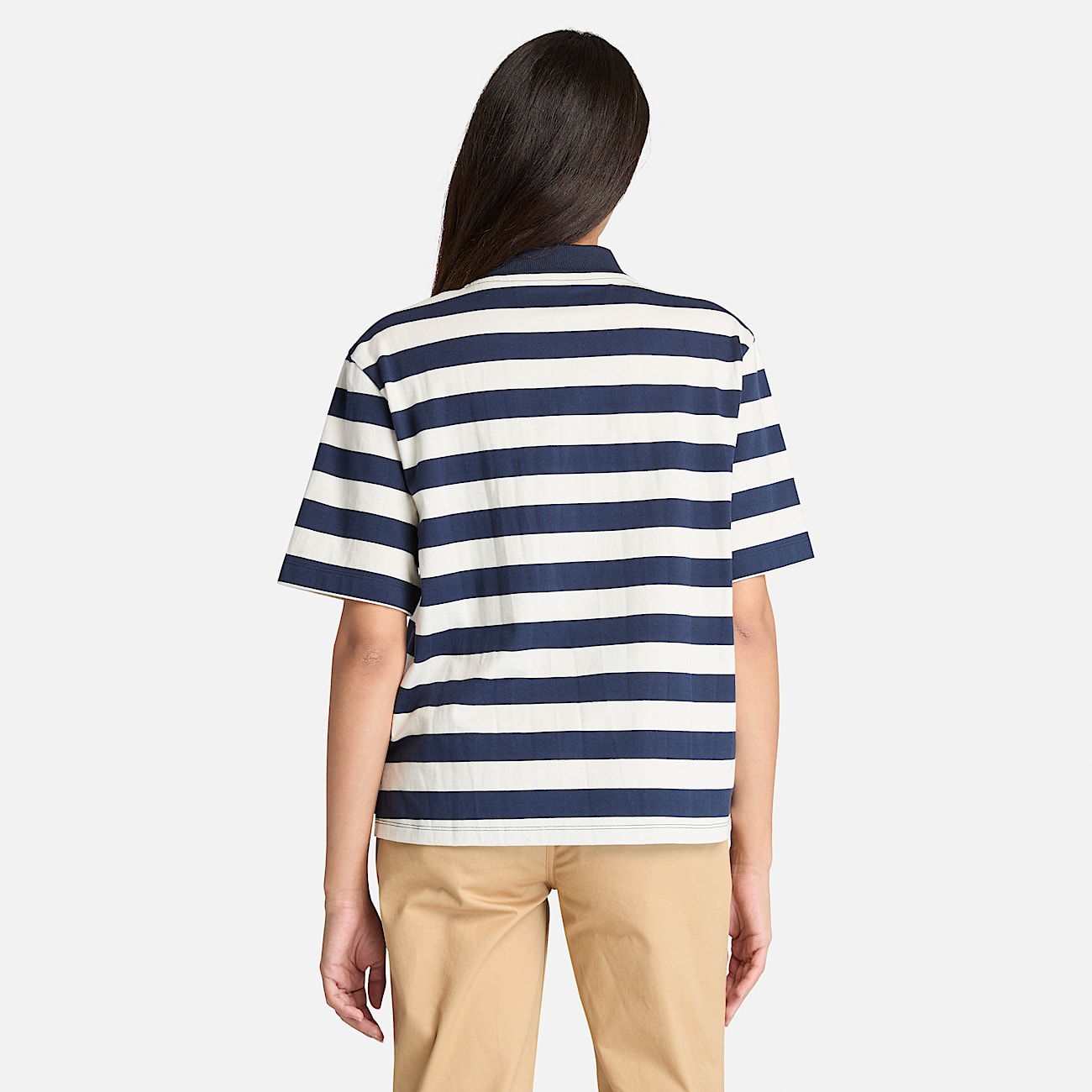 Poloshirt met korte mouwen voor dames in donkerblauw - 5