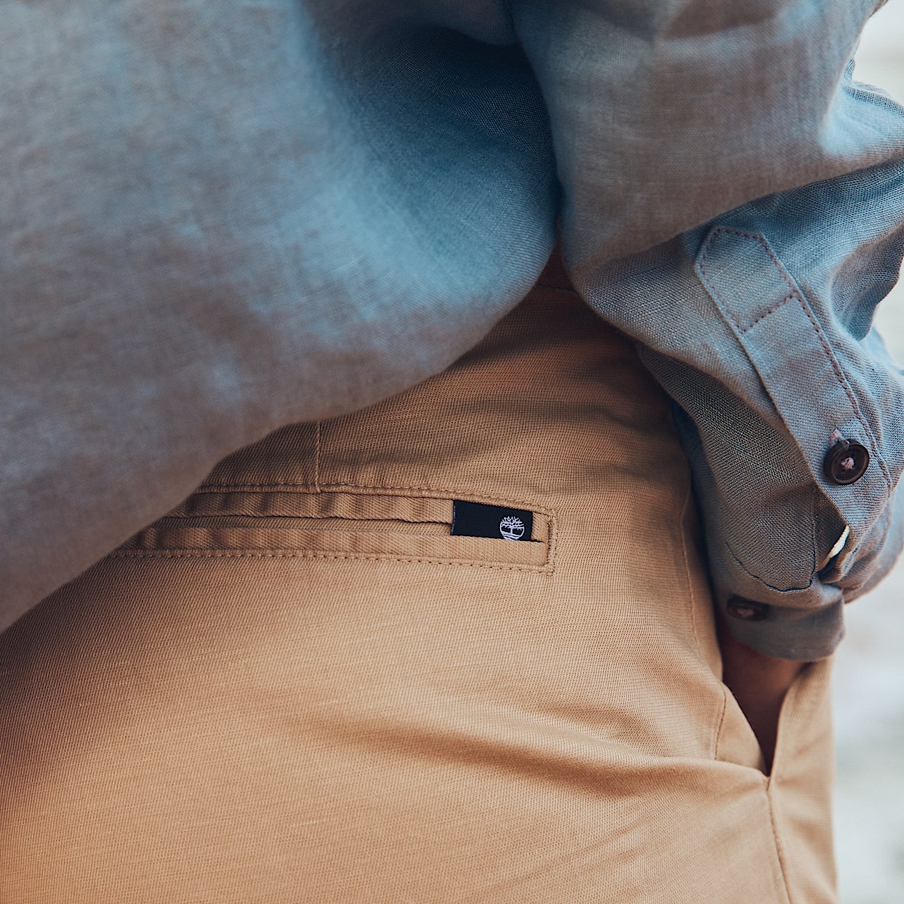 Linnen Bermuda voor dames in beige - 3