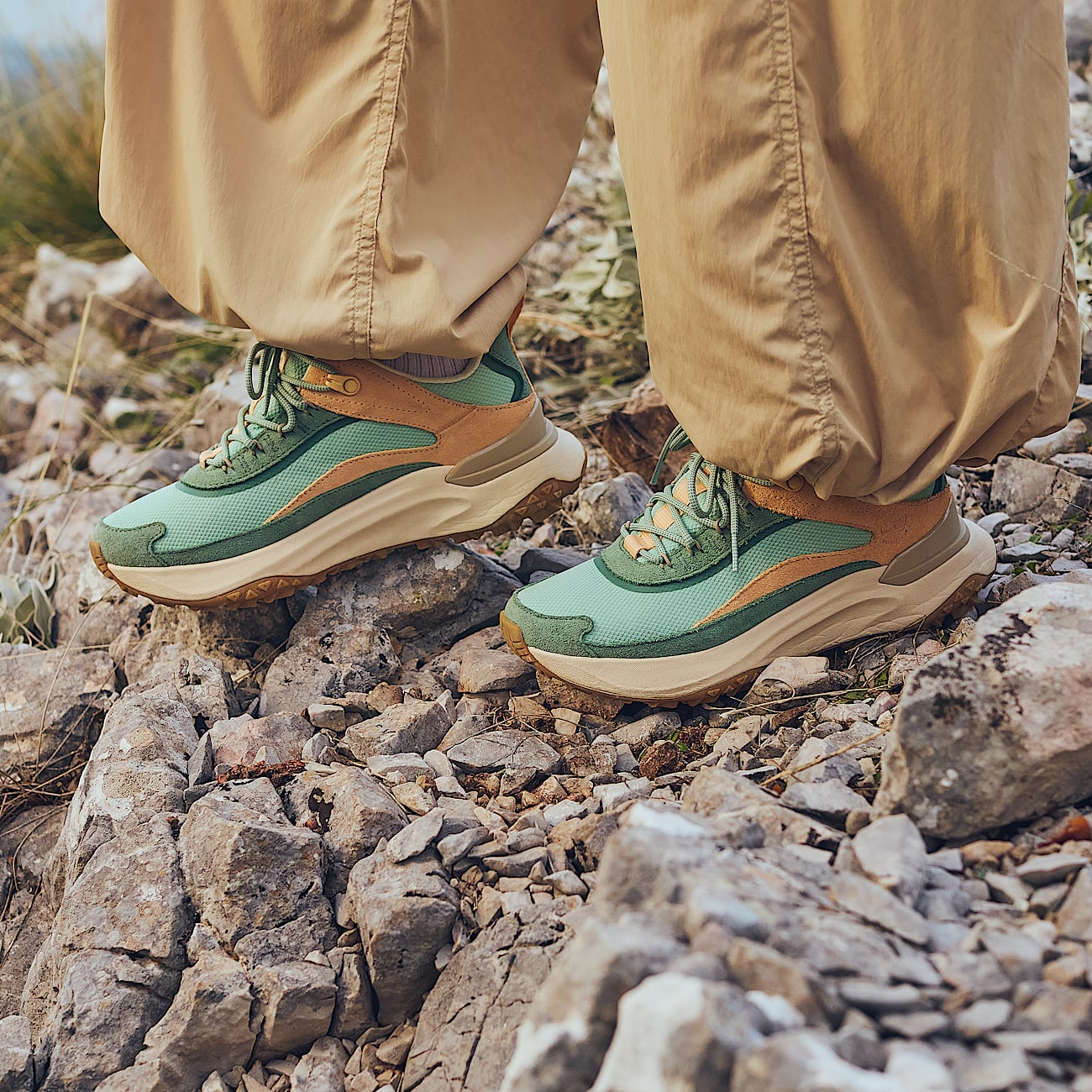 Basket basse imperméable à lacets Motion Access pour femme en vert clair - 2