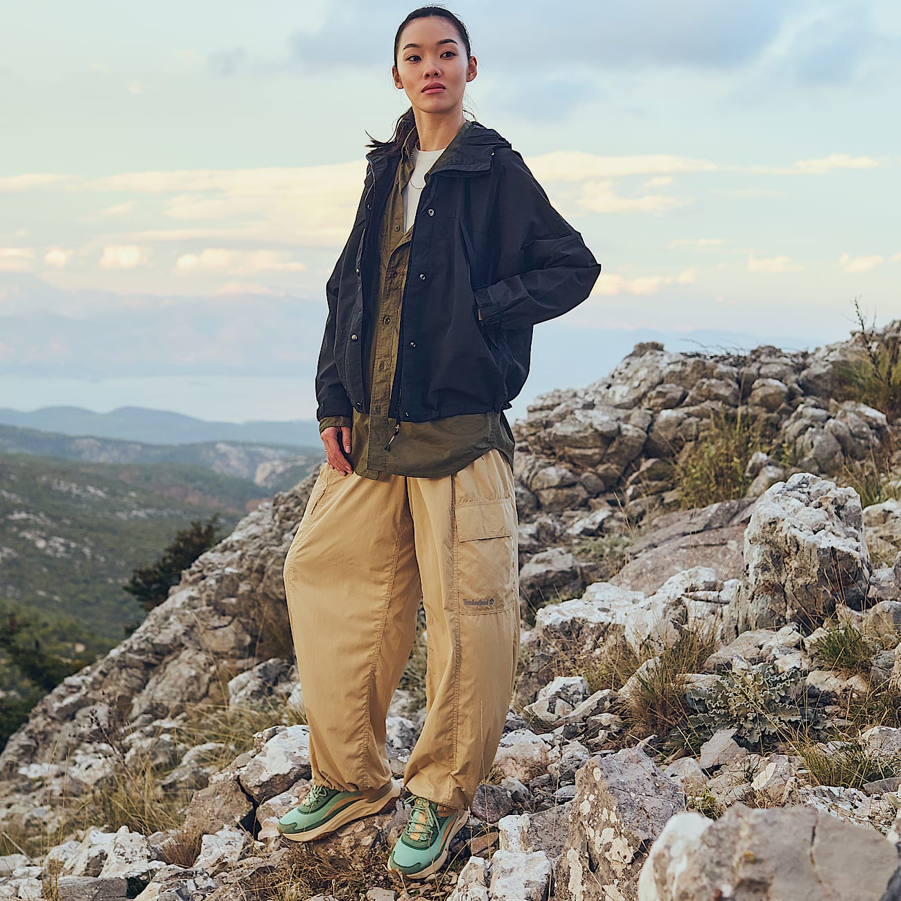 Basket basse imperméable à lacets Motion Access pour femme en vert clair - 4