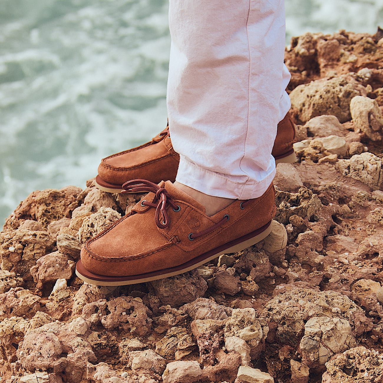 Klassischer Bootsschuh für Herren in Orange - 2