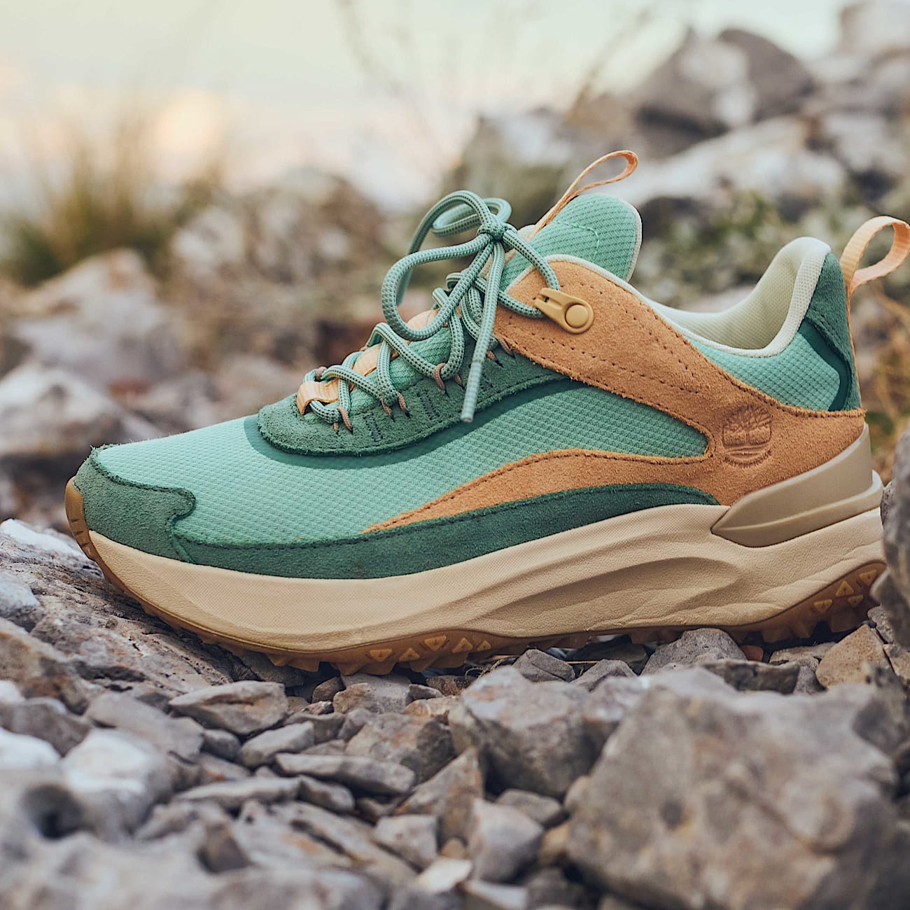 Basket basse imperméable à lacets Motion Access pour femme en vert clair - 3